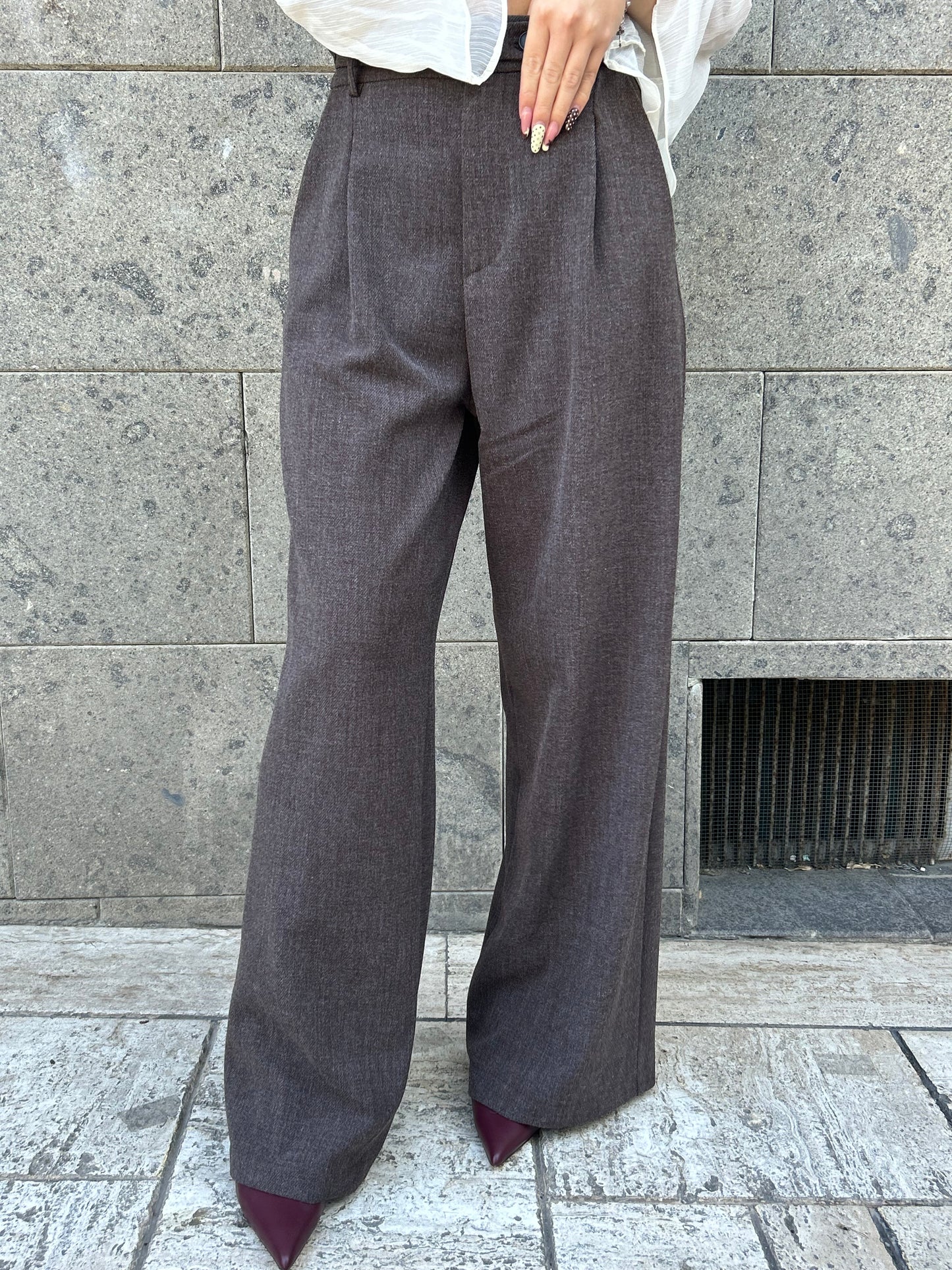 lumina panta palazzo lana