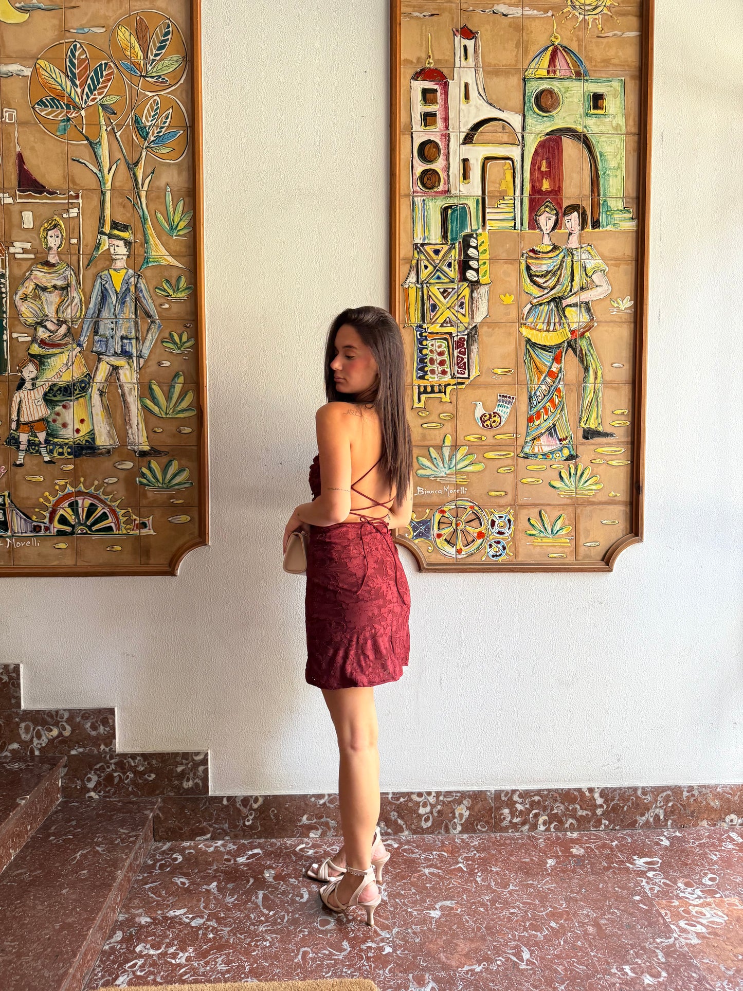 victor mini dress licra ricamo