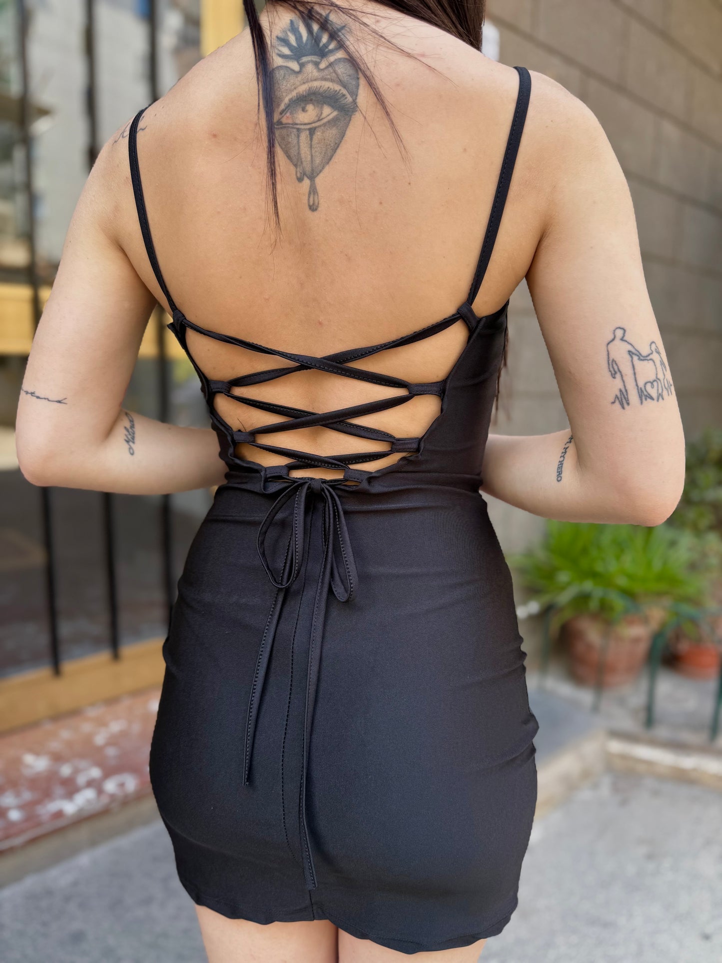 victor mini dress coppe lucido