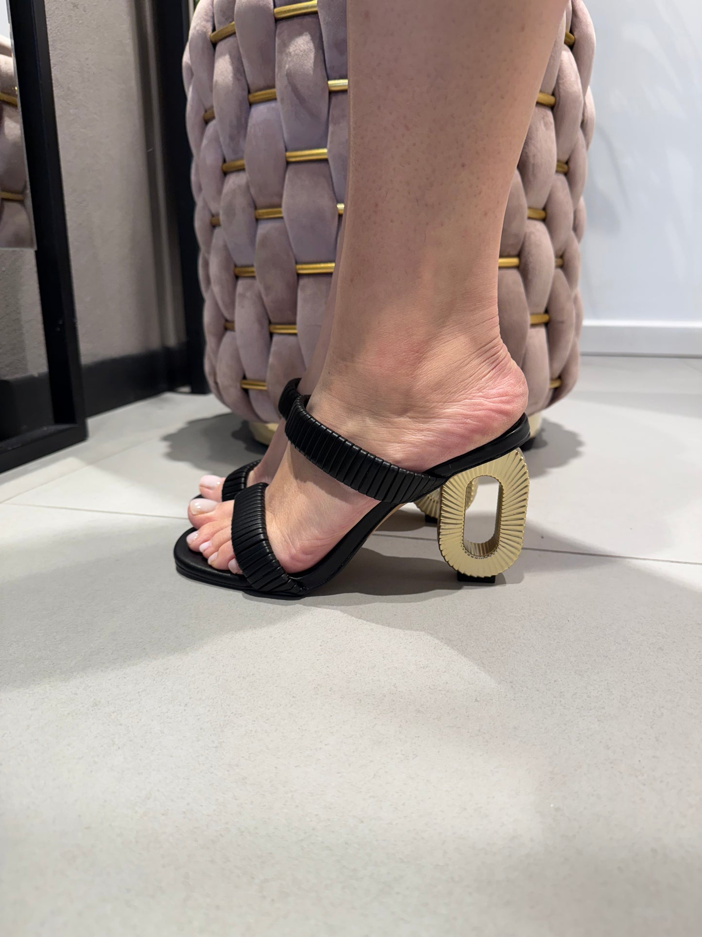 exe sandalo tacco ovale