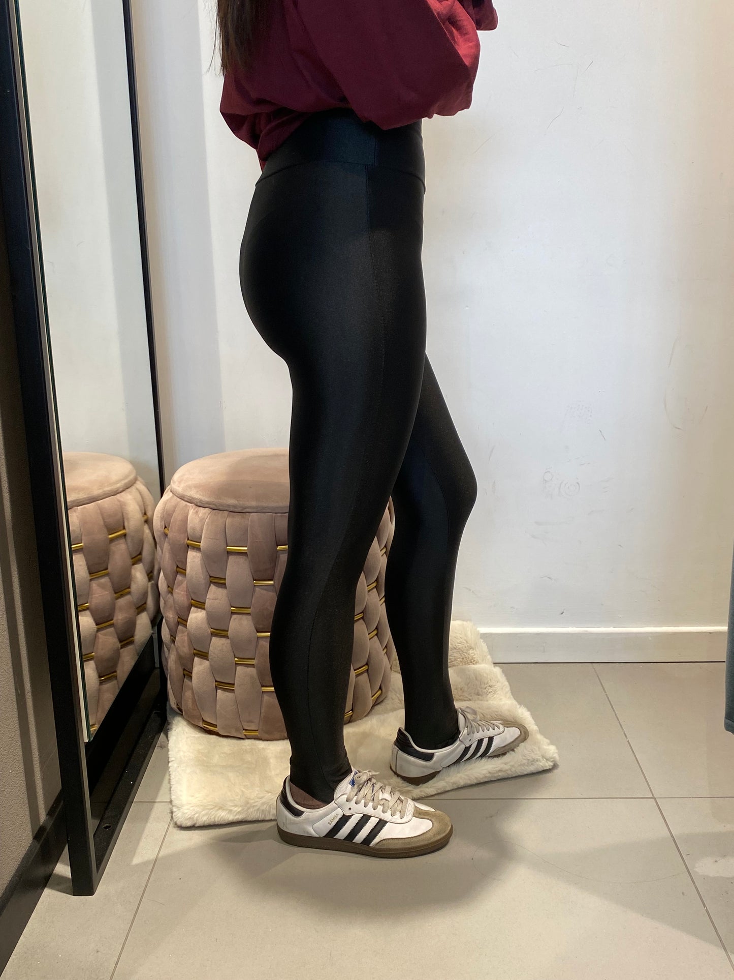 victor leggins pattina lucido