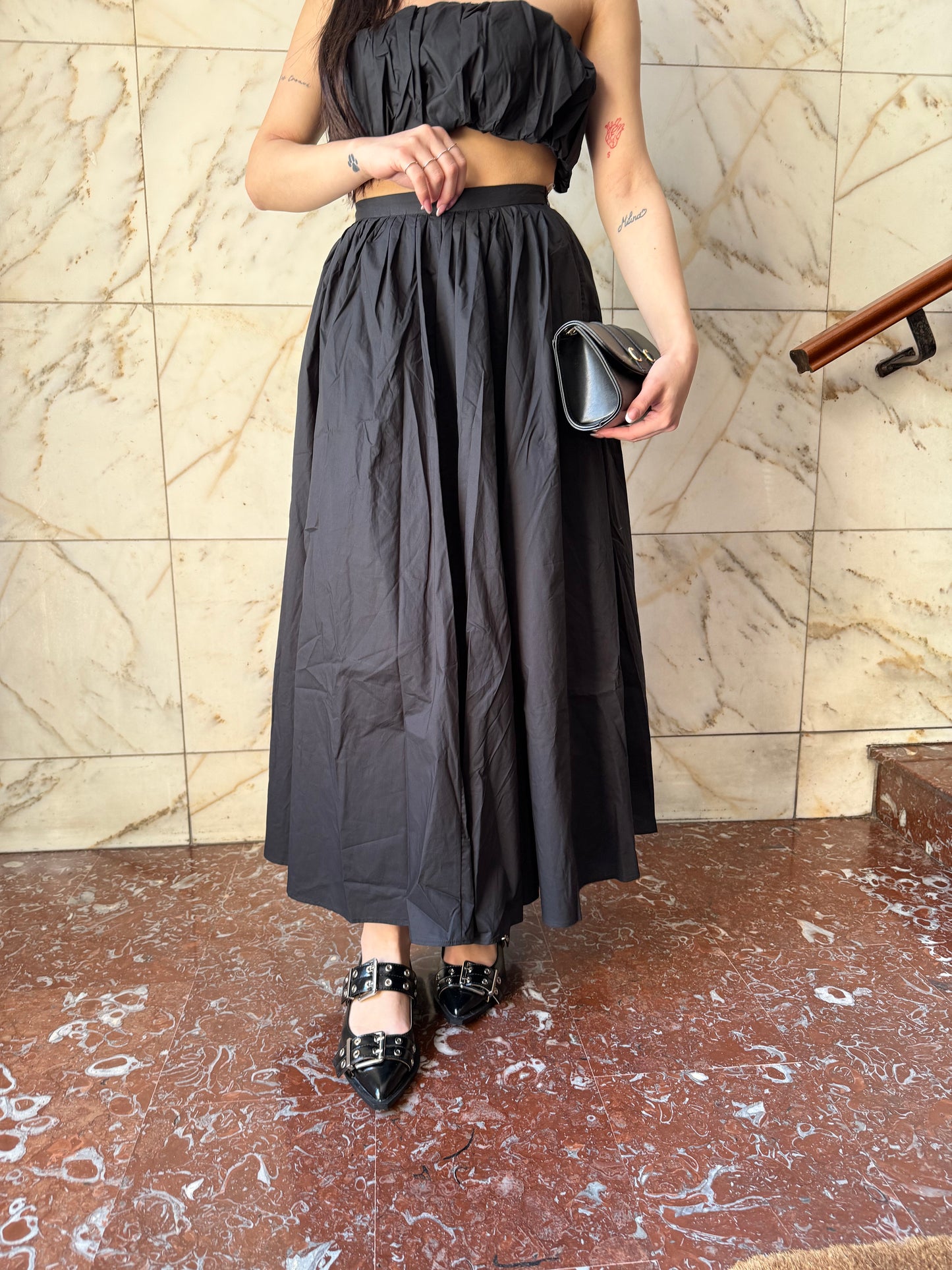 glamorous gonnellone pieghe