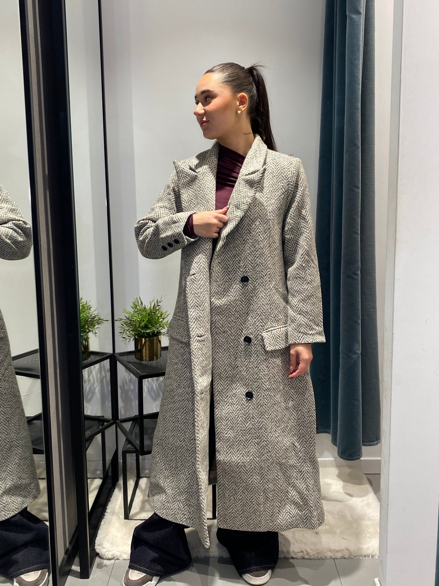 glamorous cappotto spigato over