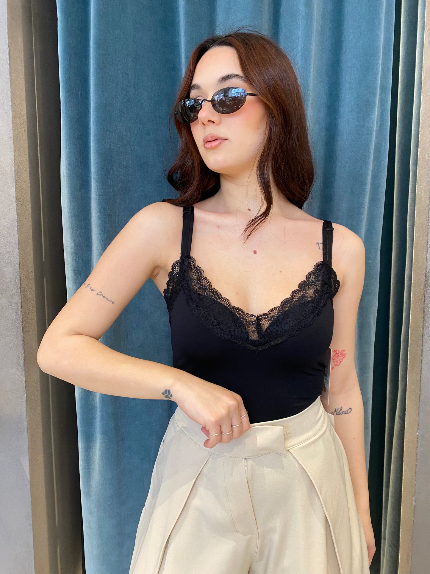 isabel body licra con pizzo