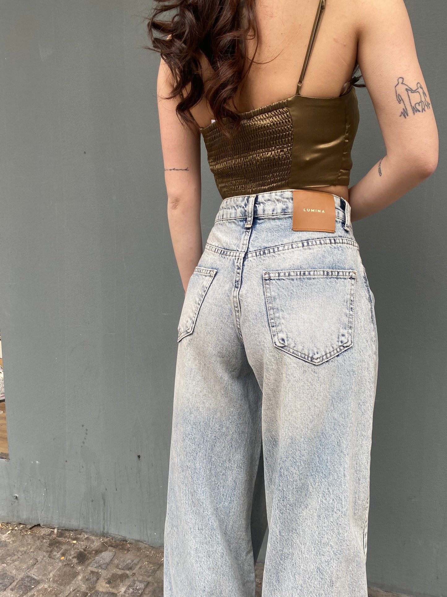 lumina jeans gamba larga