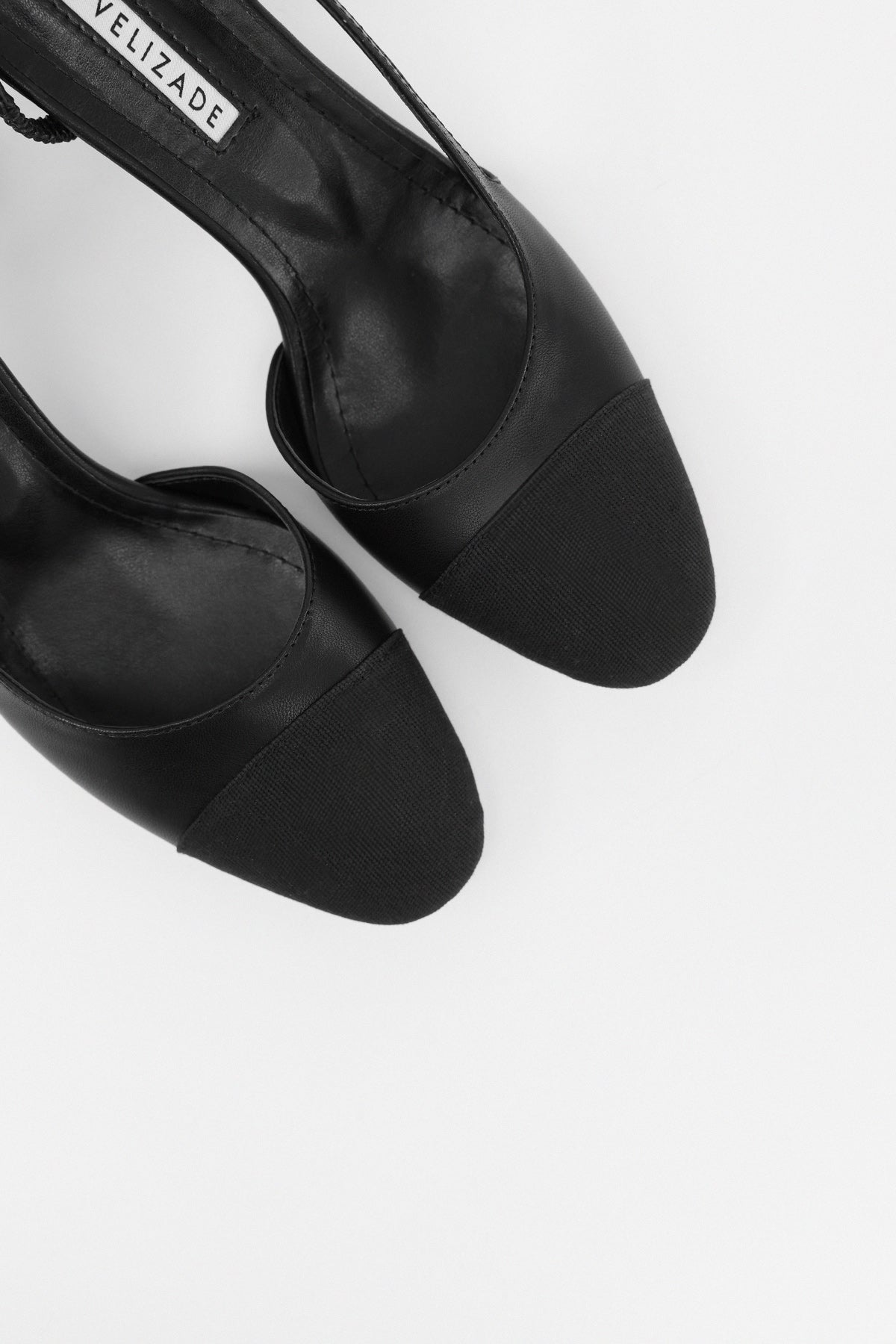 lutvelizade sling back tacco+punta tessuto