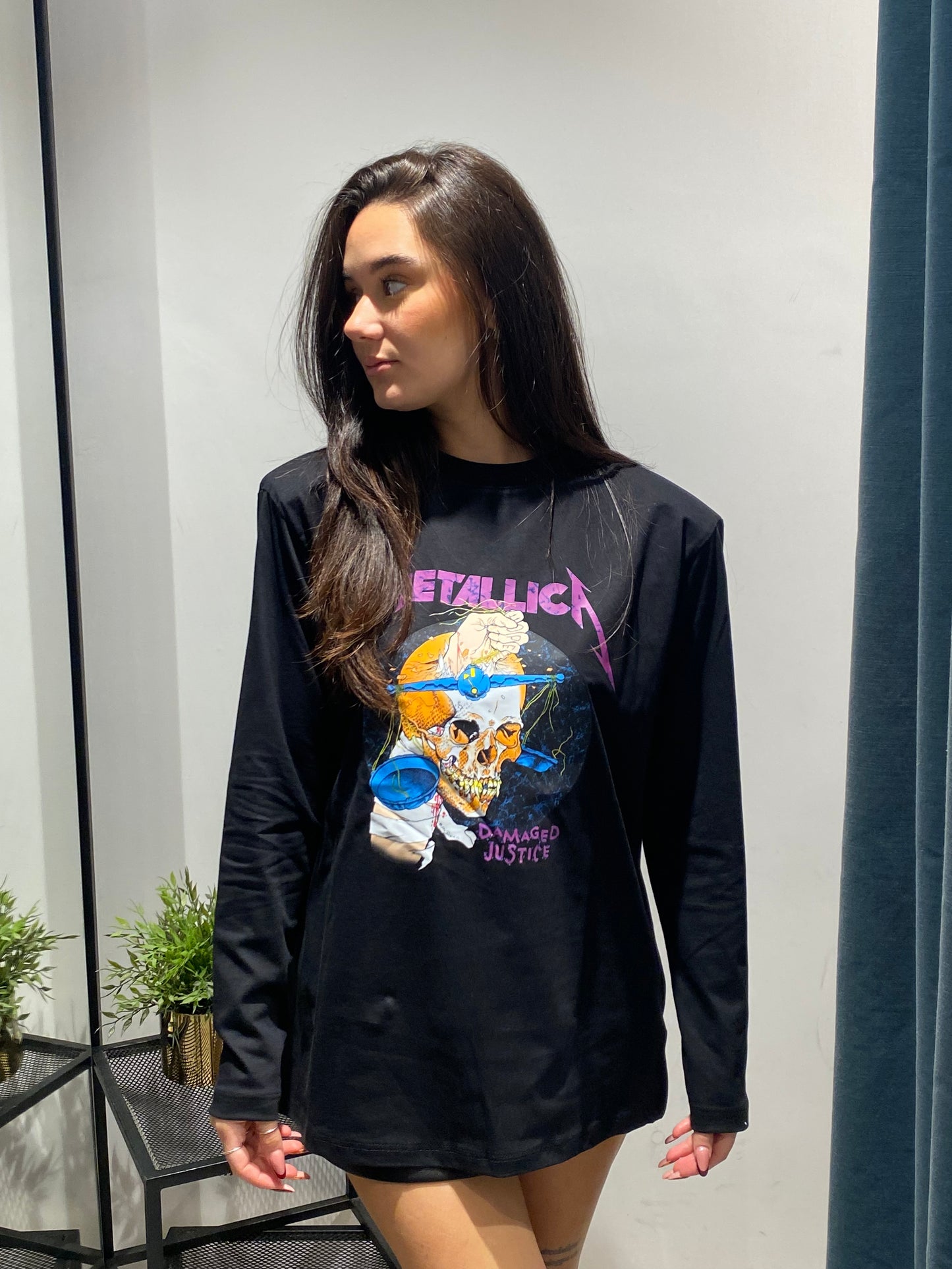barock t-shirt metallica teschio