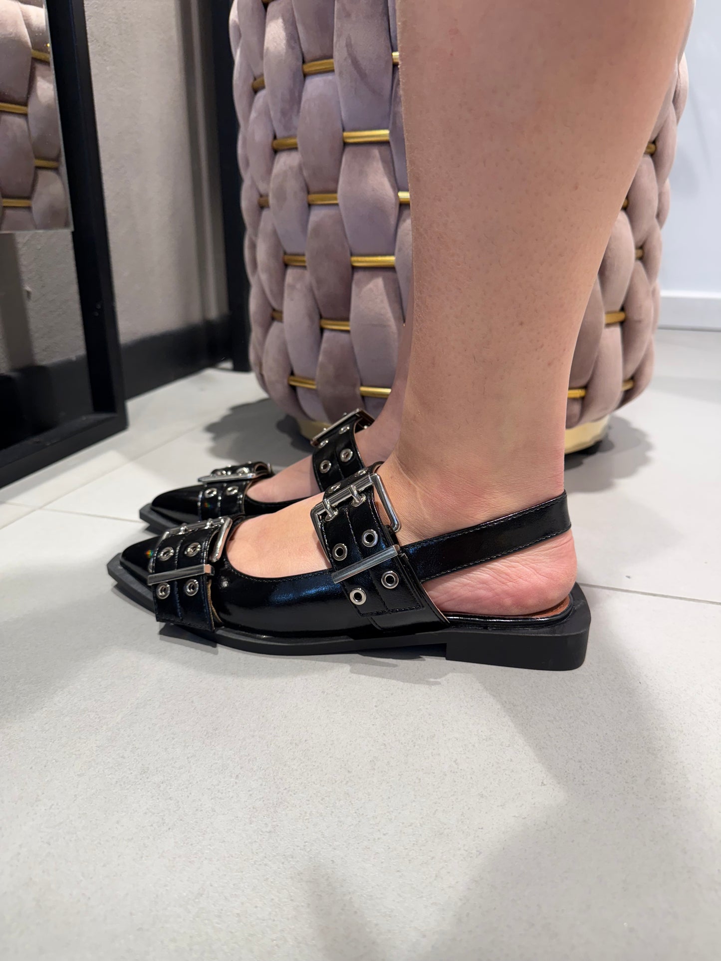 exe sling back fibbie