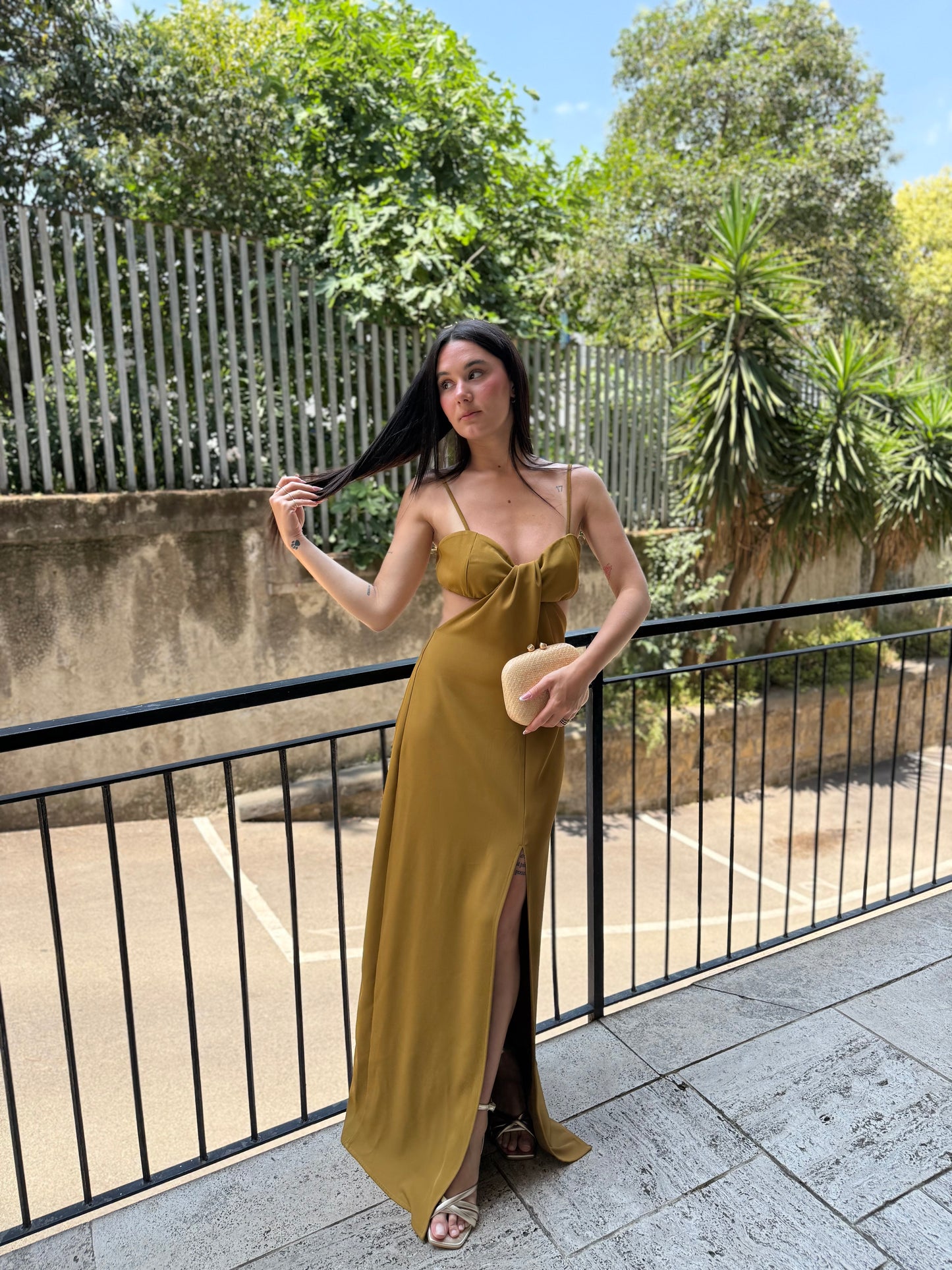 lumina long dress cut out