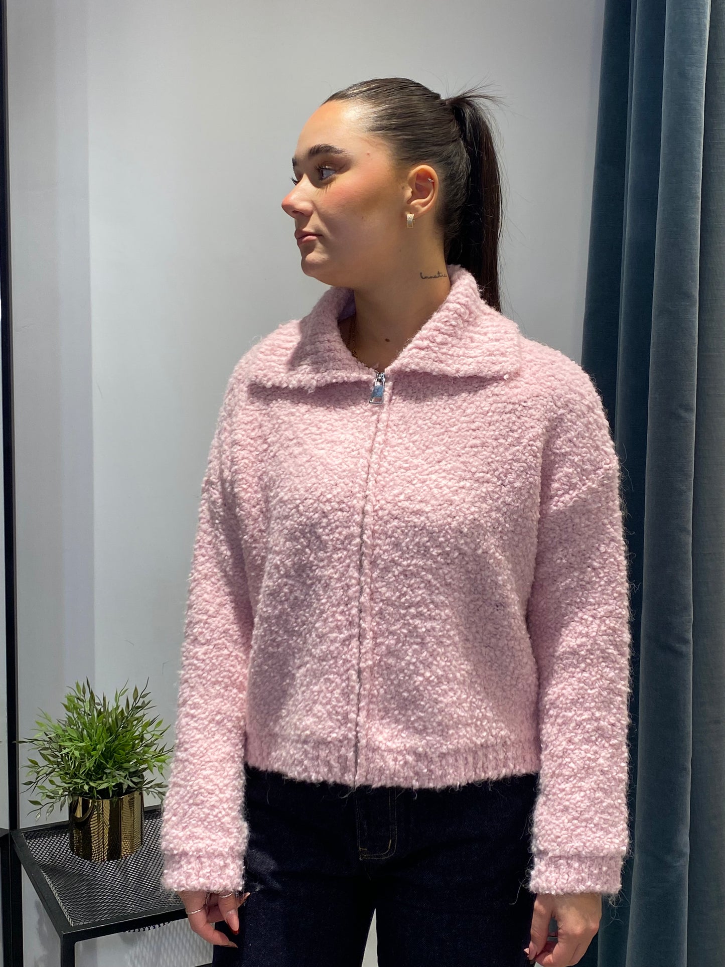 isabel cardigan boucle zip