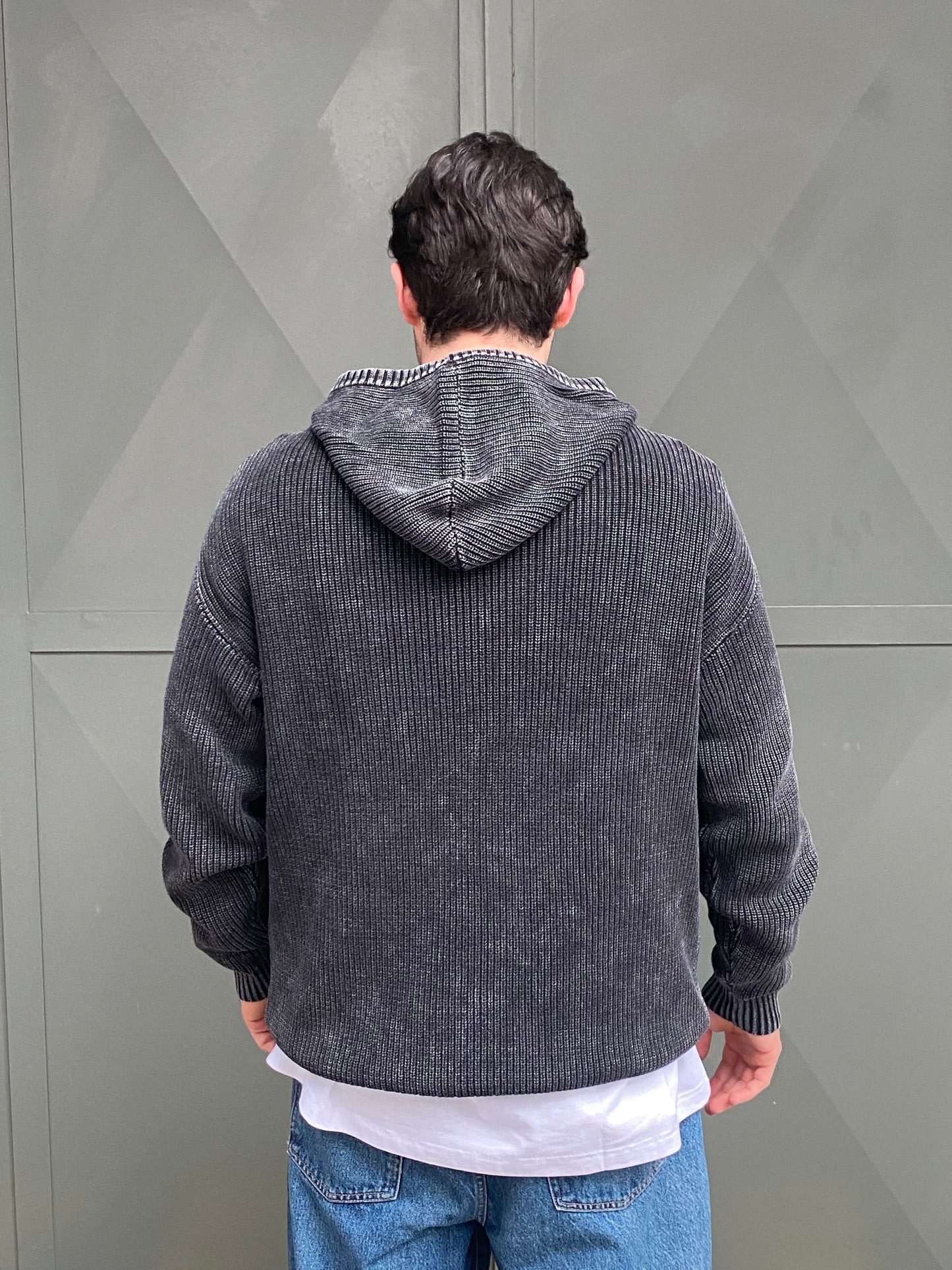 duca pull cappuccio a coste