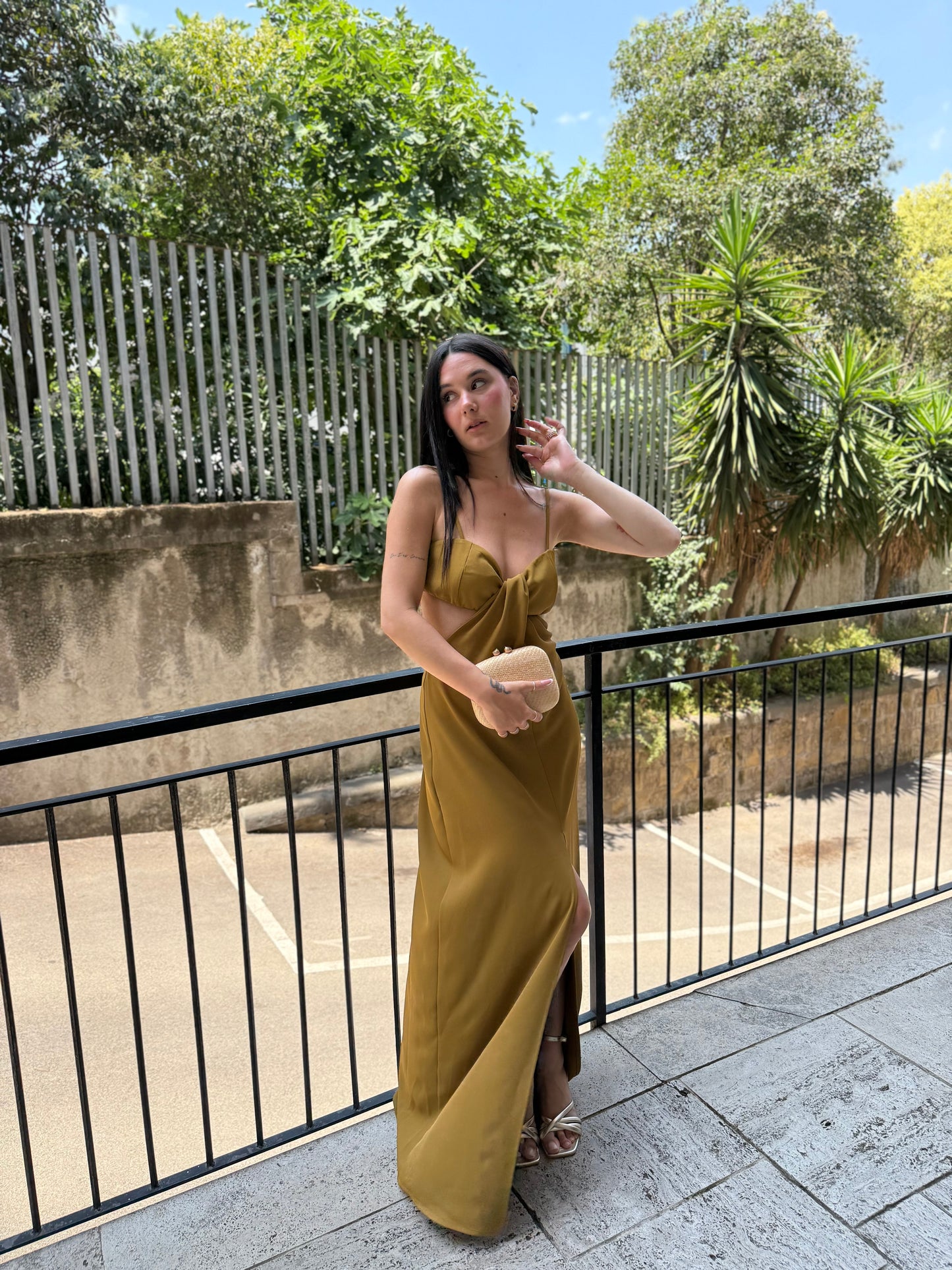 lumina long dress cut out