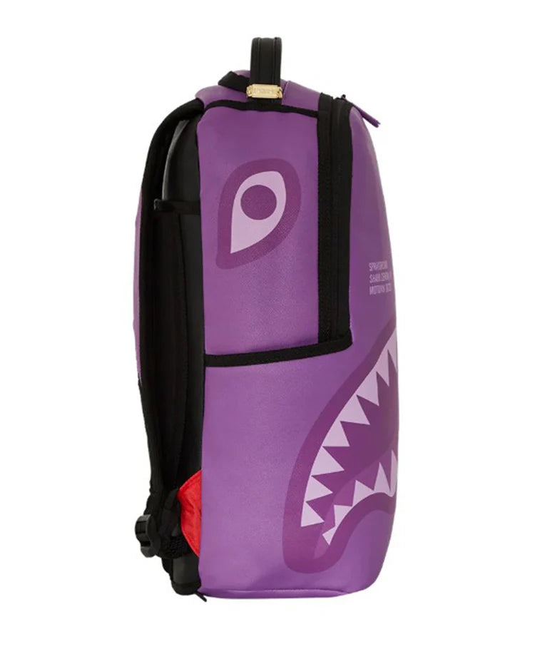 sprayground purple shark central backpack