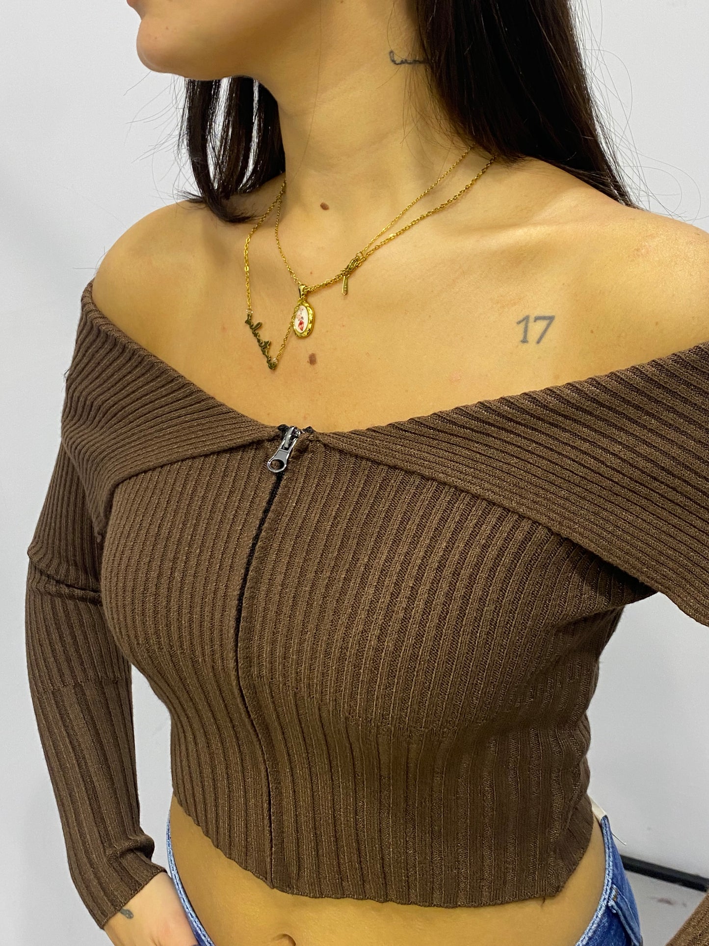 glitter cardigan scollo barca