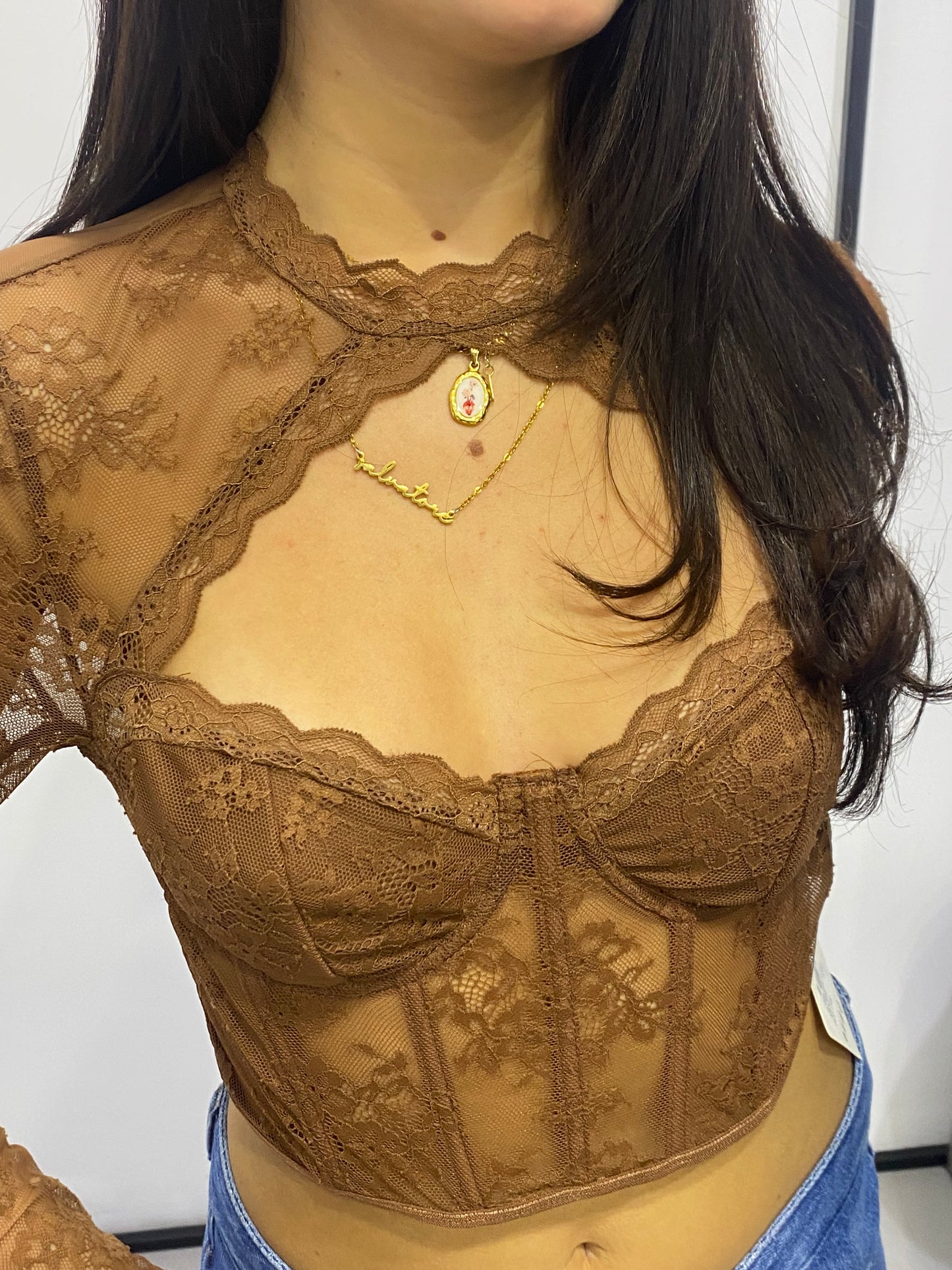 glitter corpetto pizzo