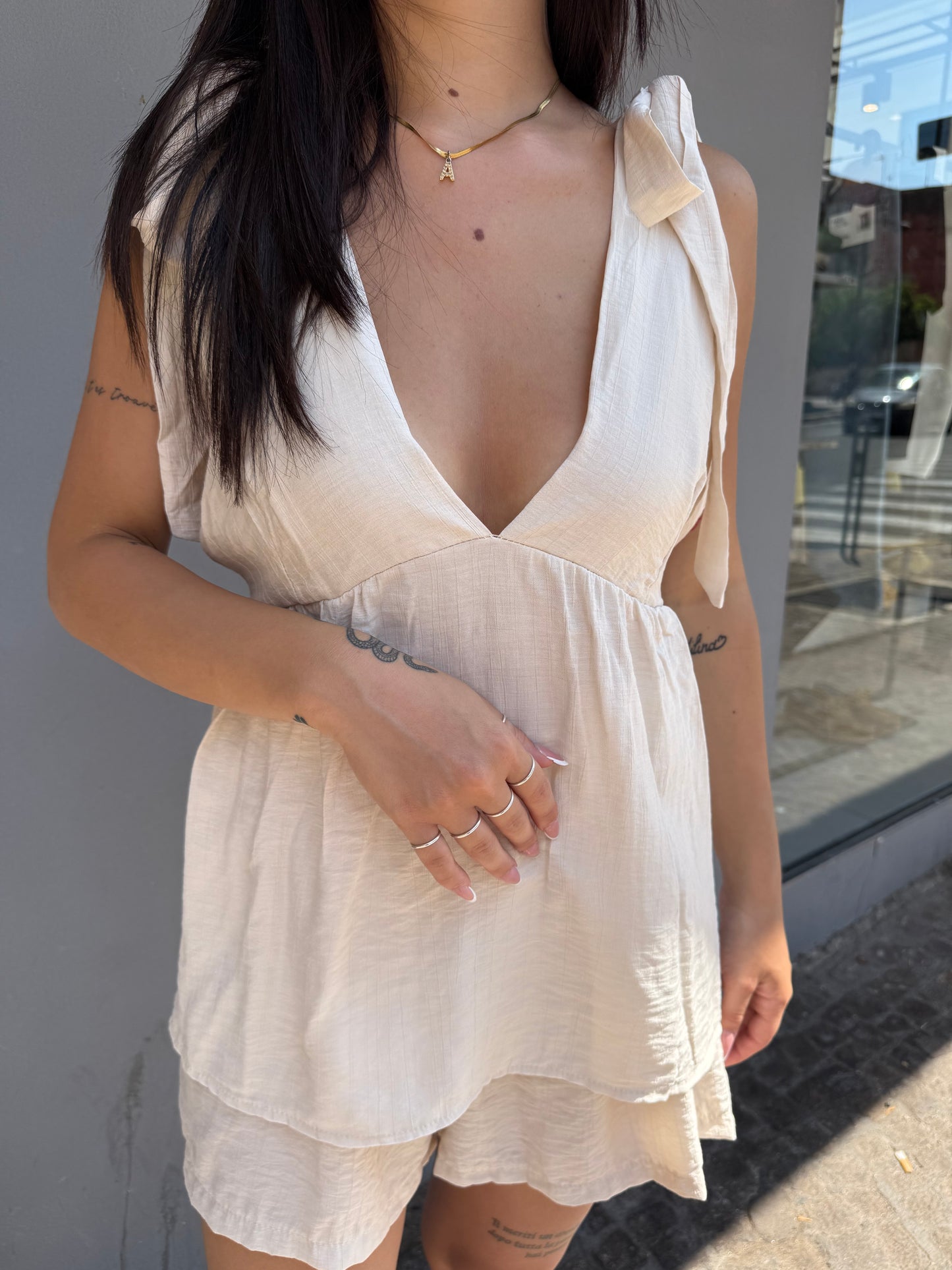 vicbee top fiocco spalle