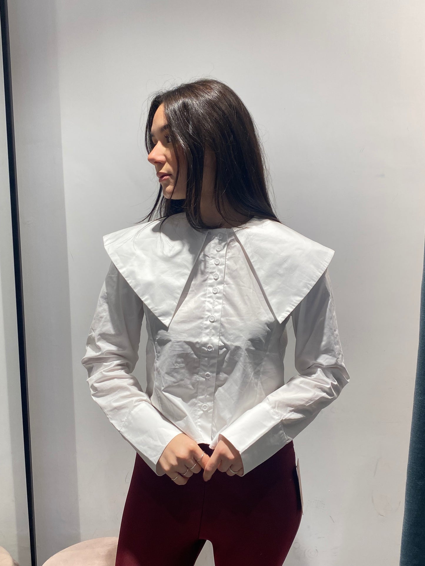 glamorous camicia crop colletto