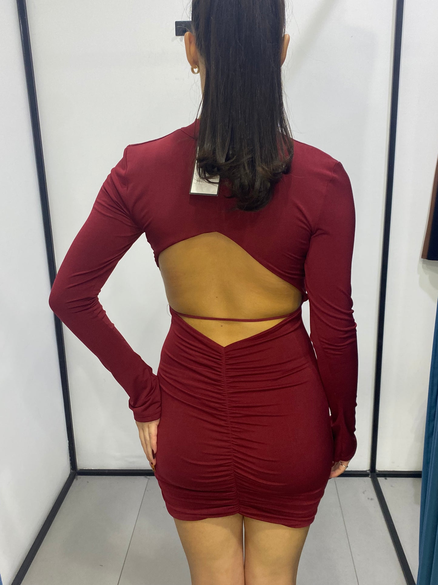 luna mini dress scollo retro