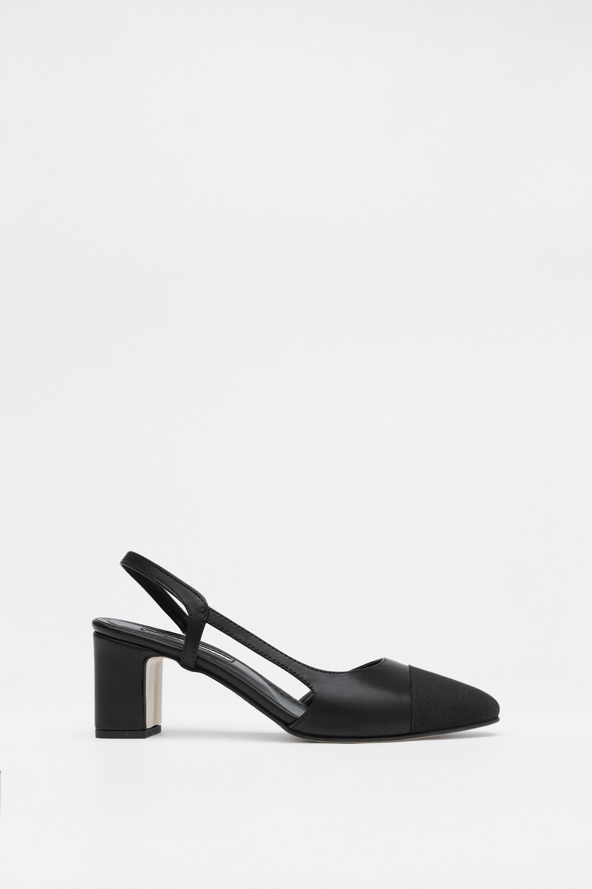 lutvelizade sling back tacco+punta tessuto