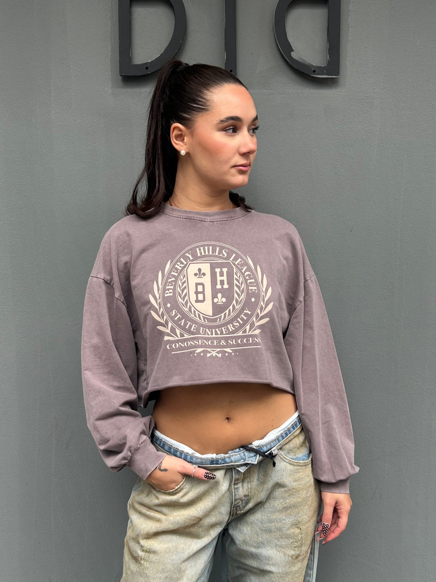 isabel felpa crop stampa