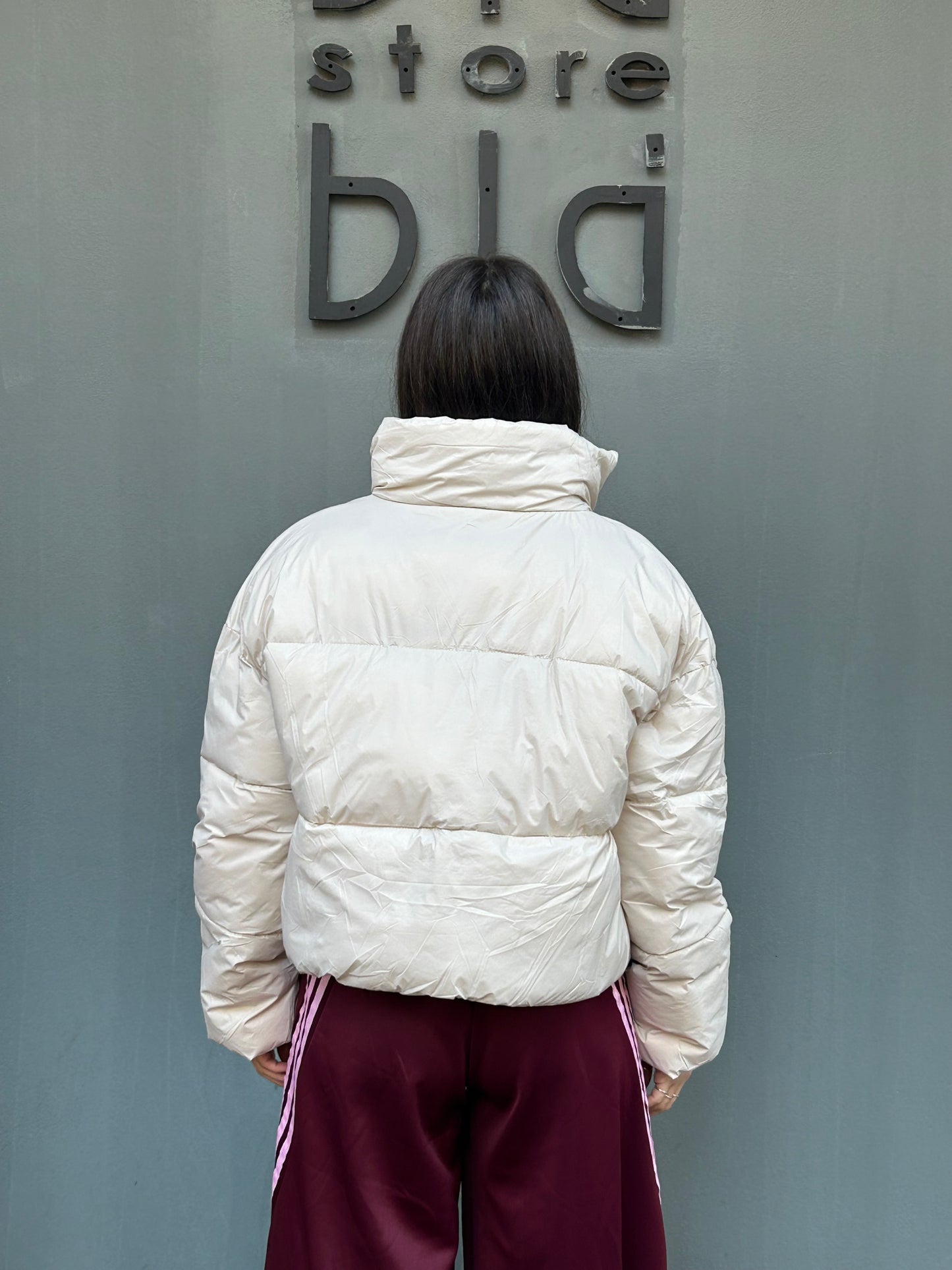 glitter piumino crop