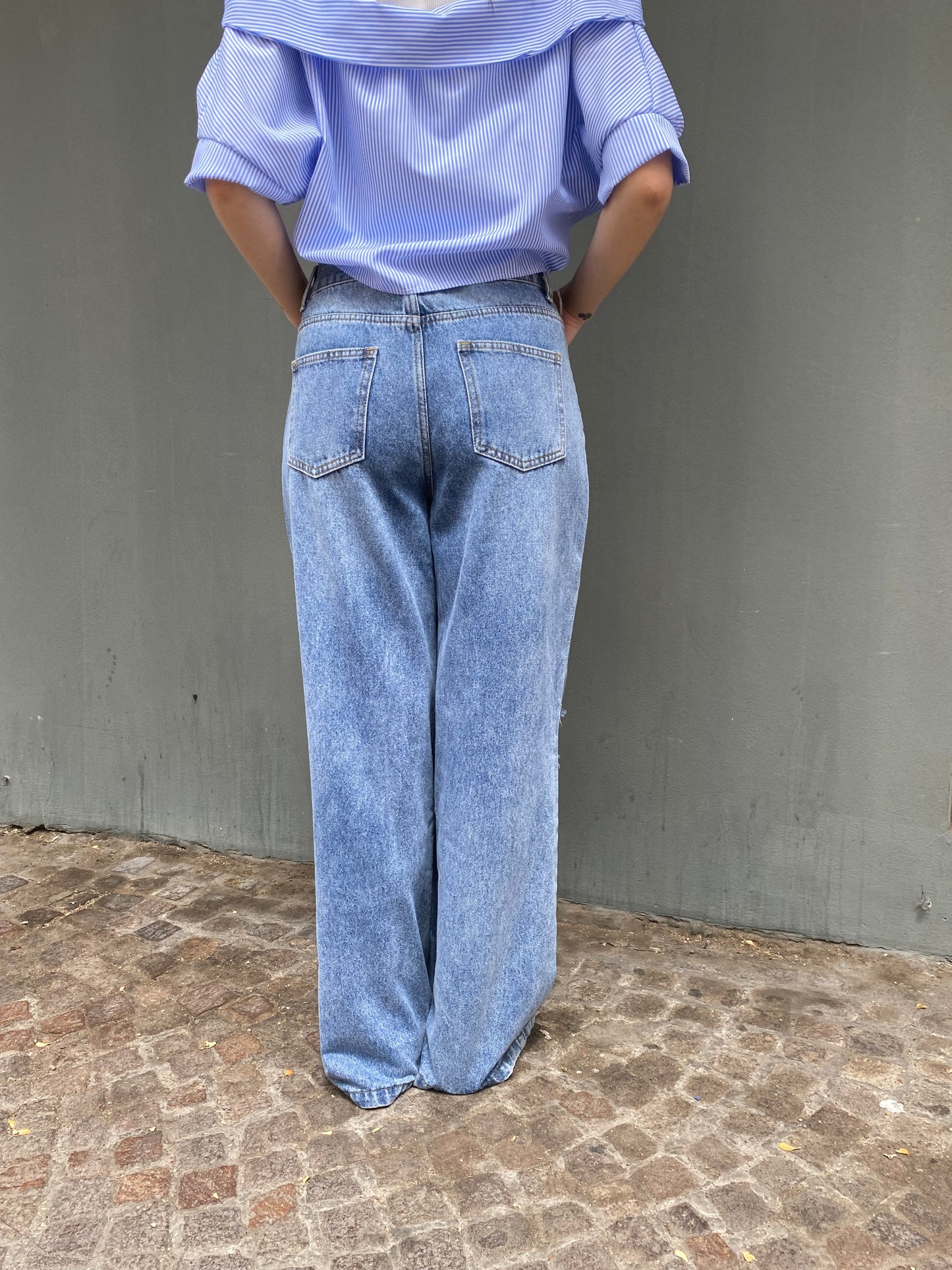 isabel jeans palazzo strappi