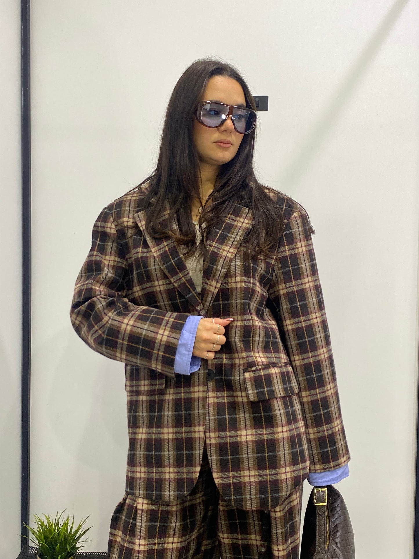 lumina blazer check contrasto