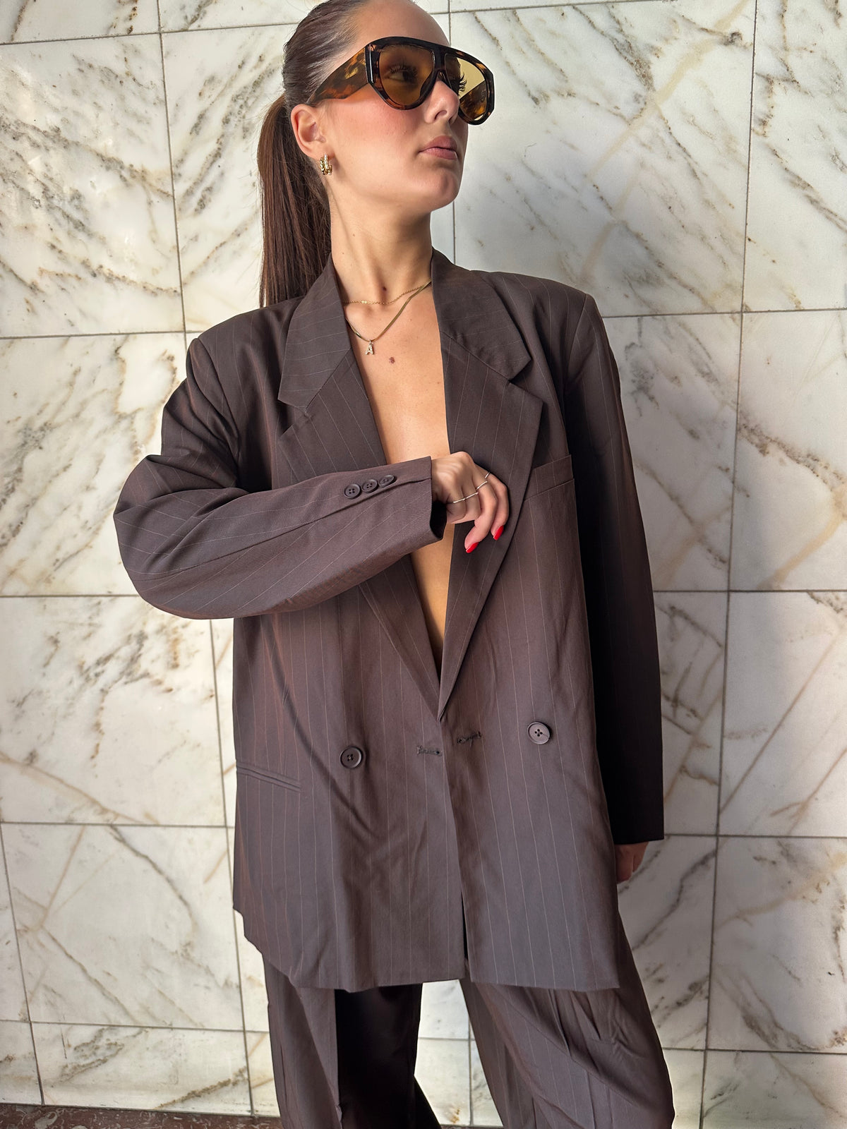 only blazer gessato