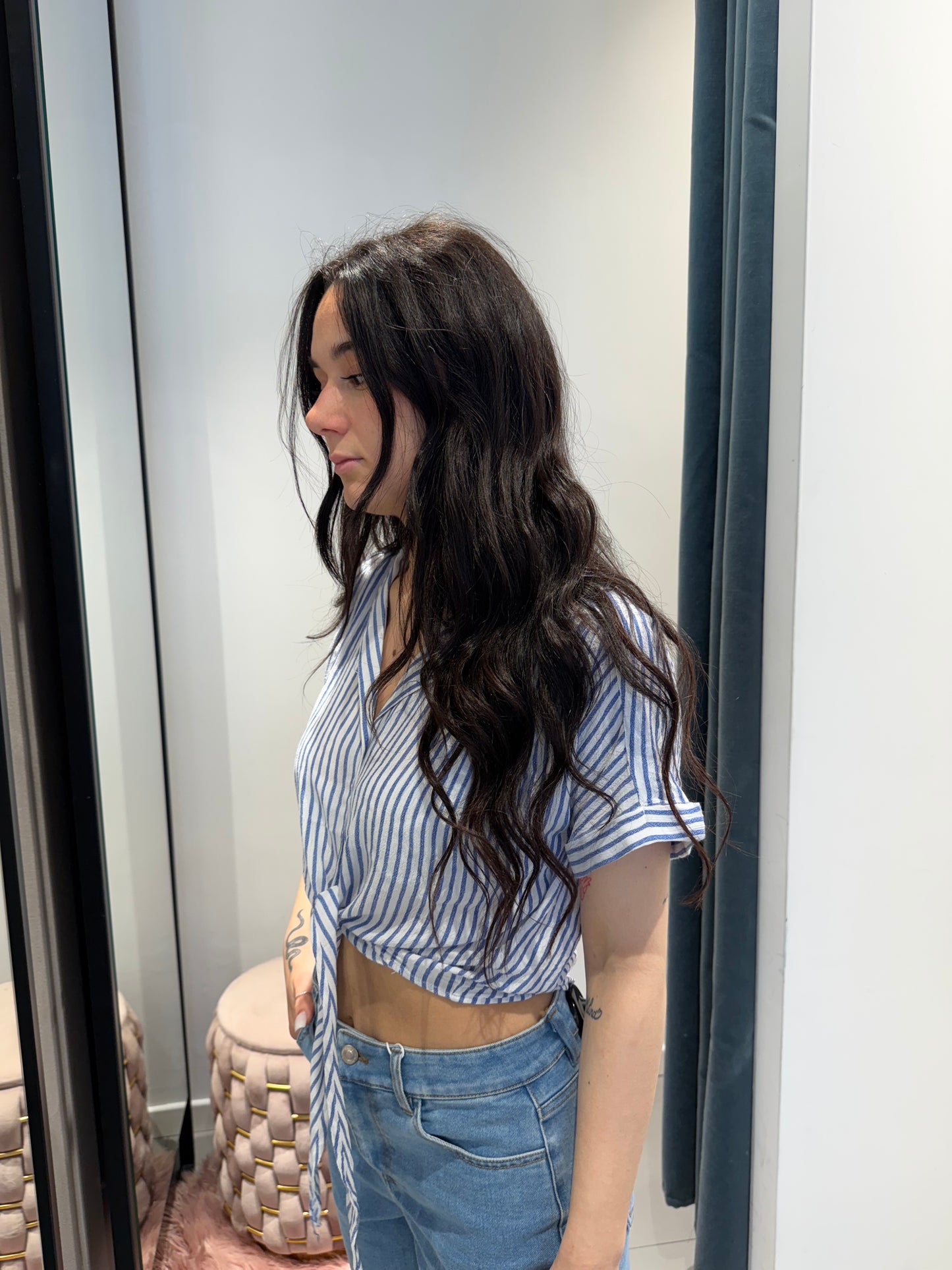 only camicia righe nodo