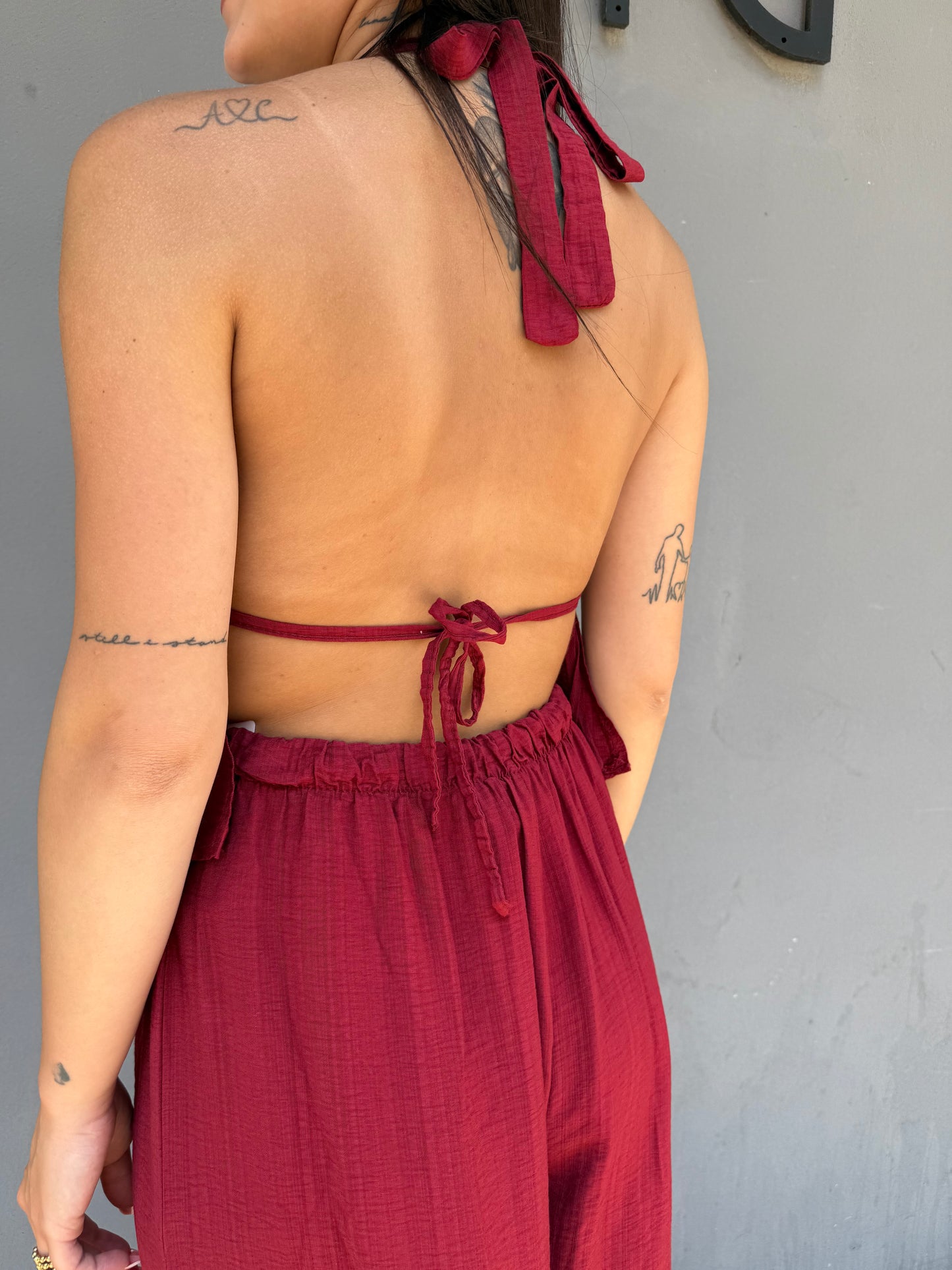 isabel cordset panta top laccio