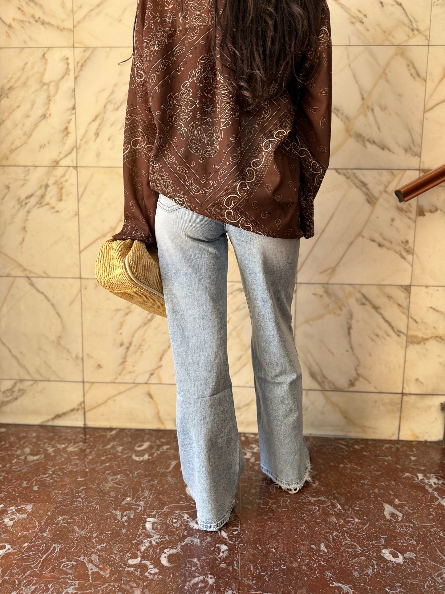miss bon denim gamba larga