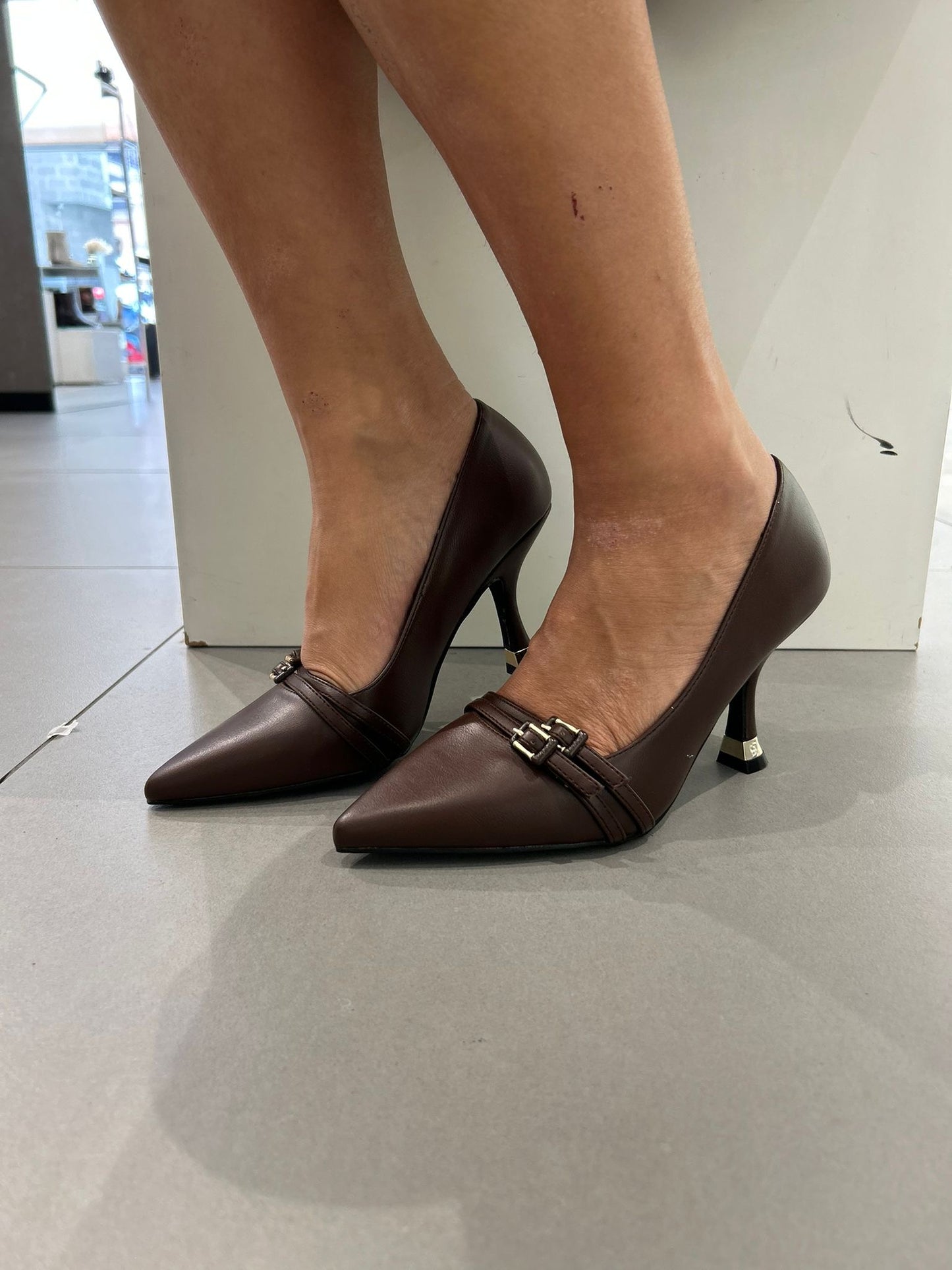 gold decollete doppio cinturino