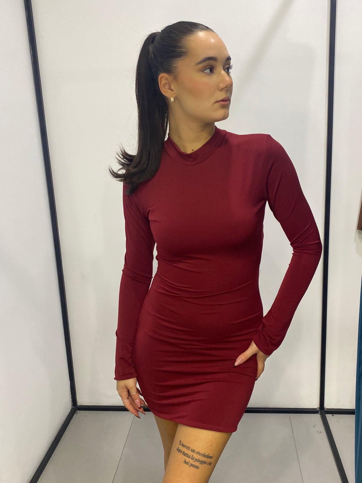 luna mini dress scollo retro