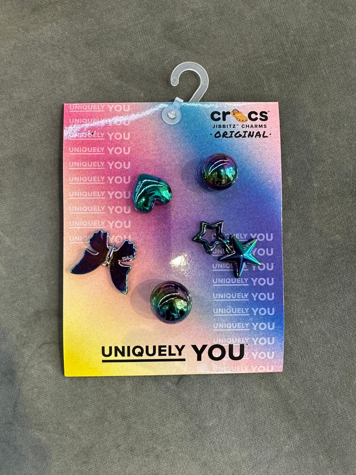 crocs iridescent meta