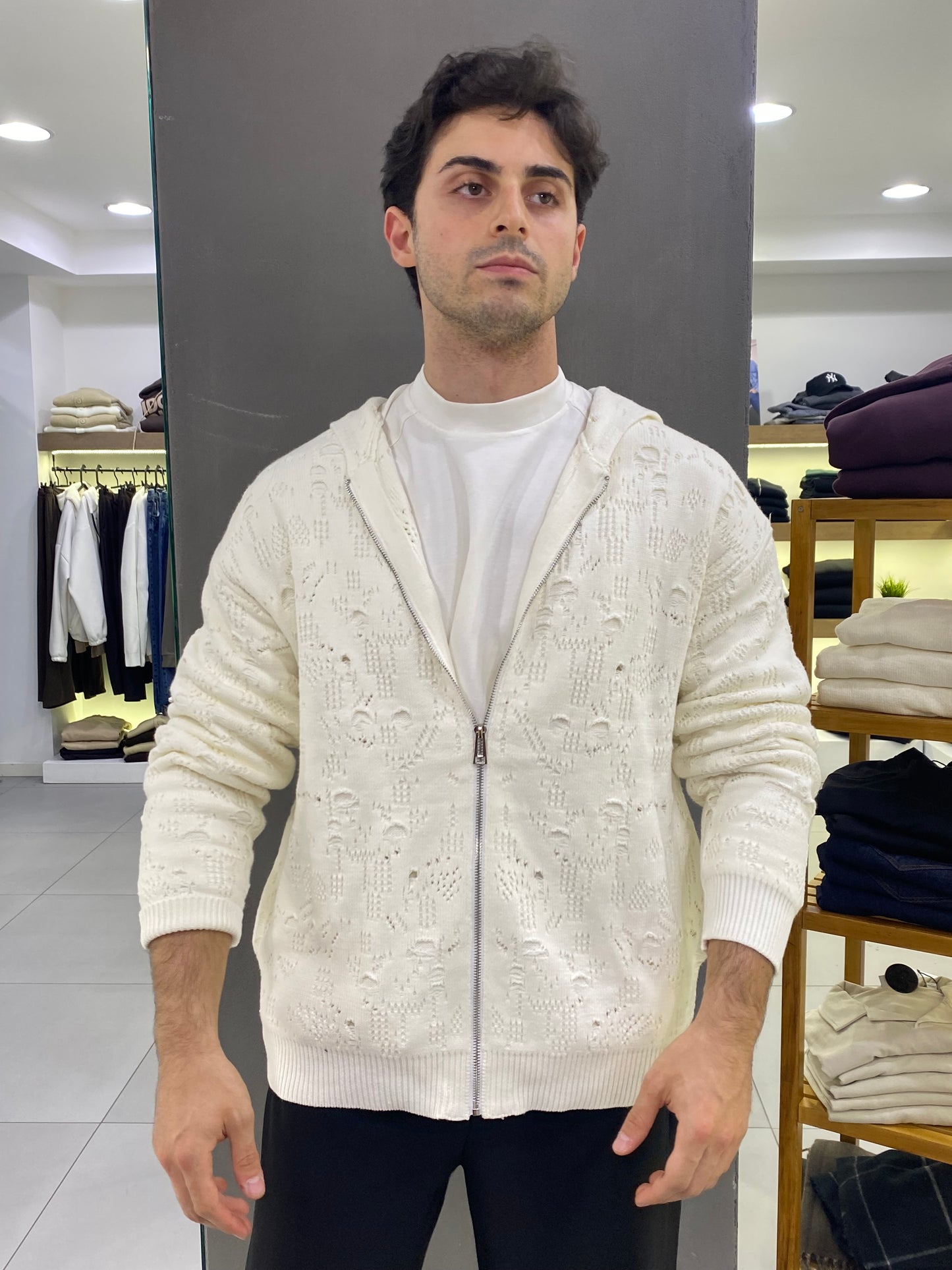 duca pull zip traforata