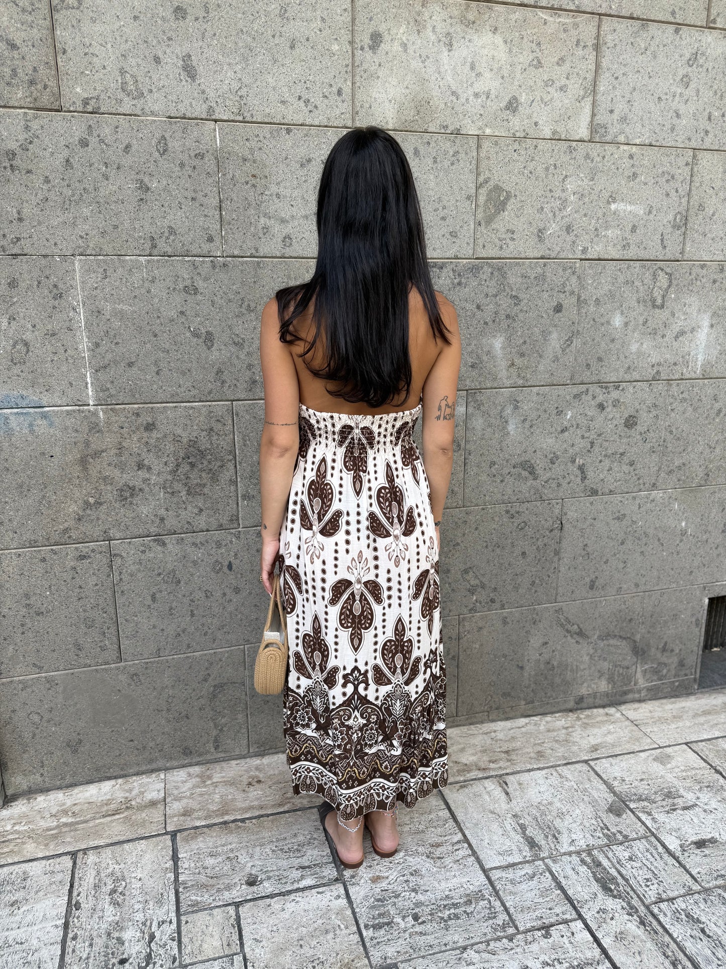 cor01 abito midi laccio collo