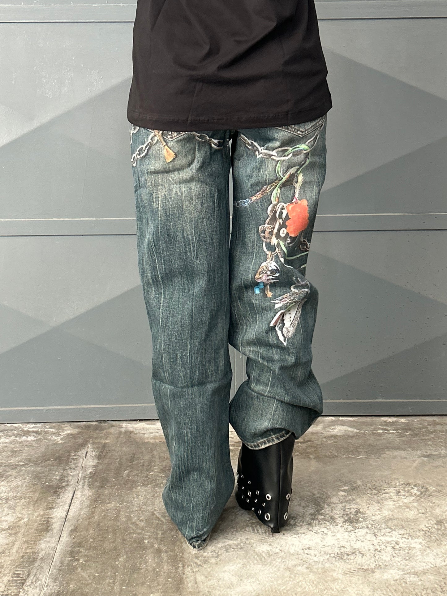 jessy jeans stampato