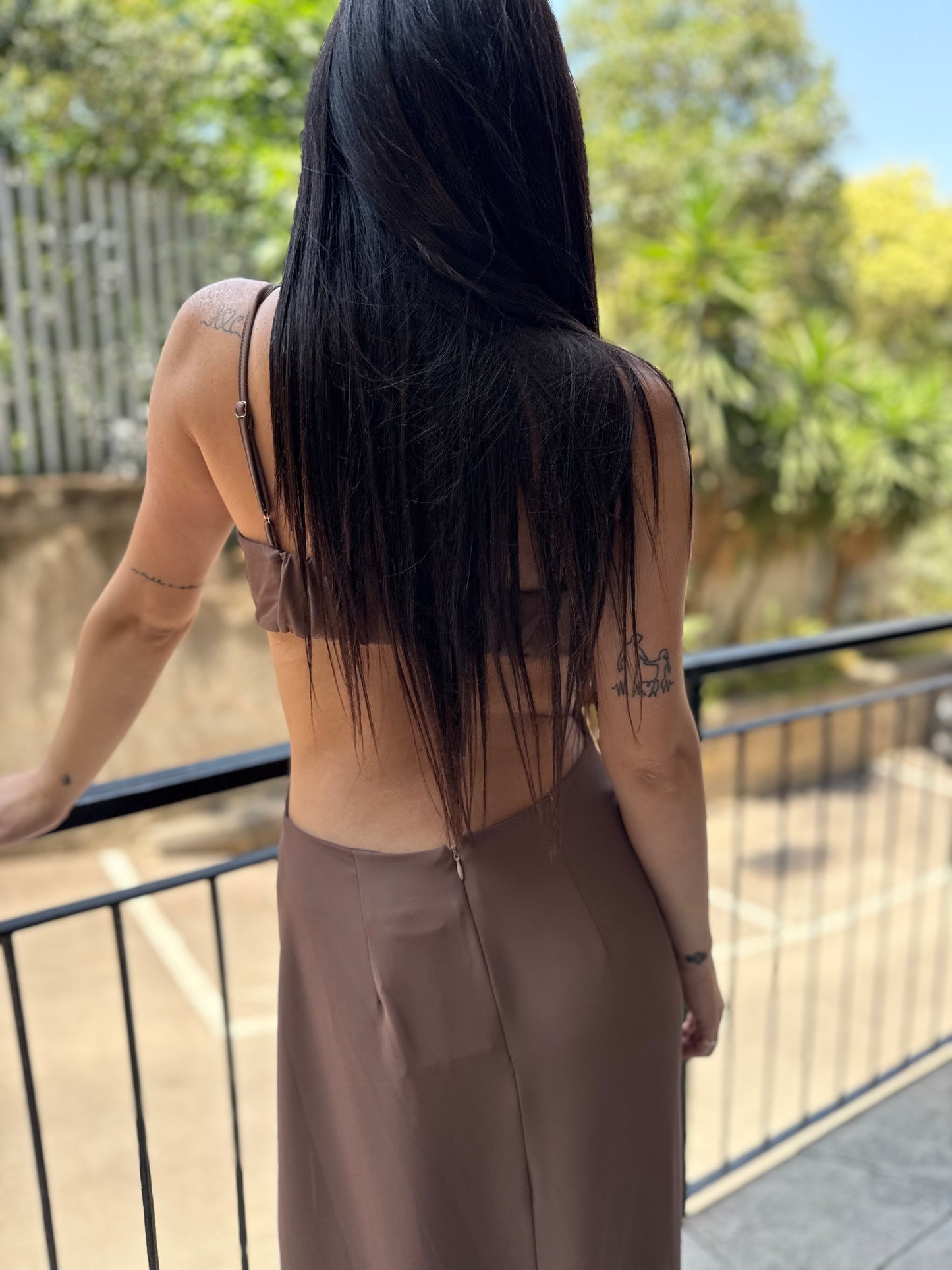 lumina long dress cut out