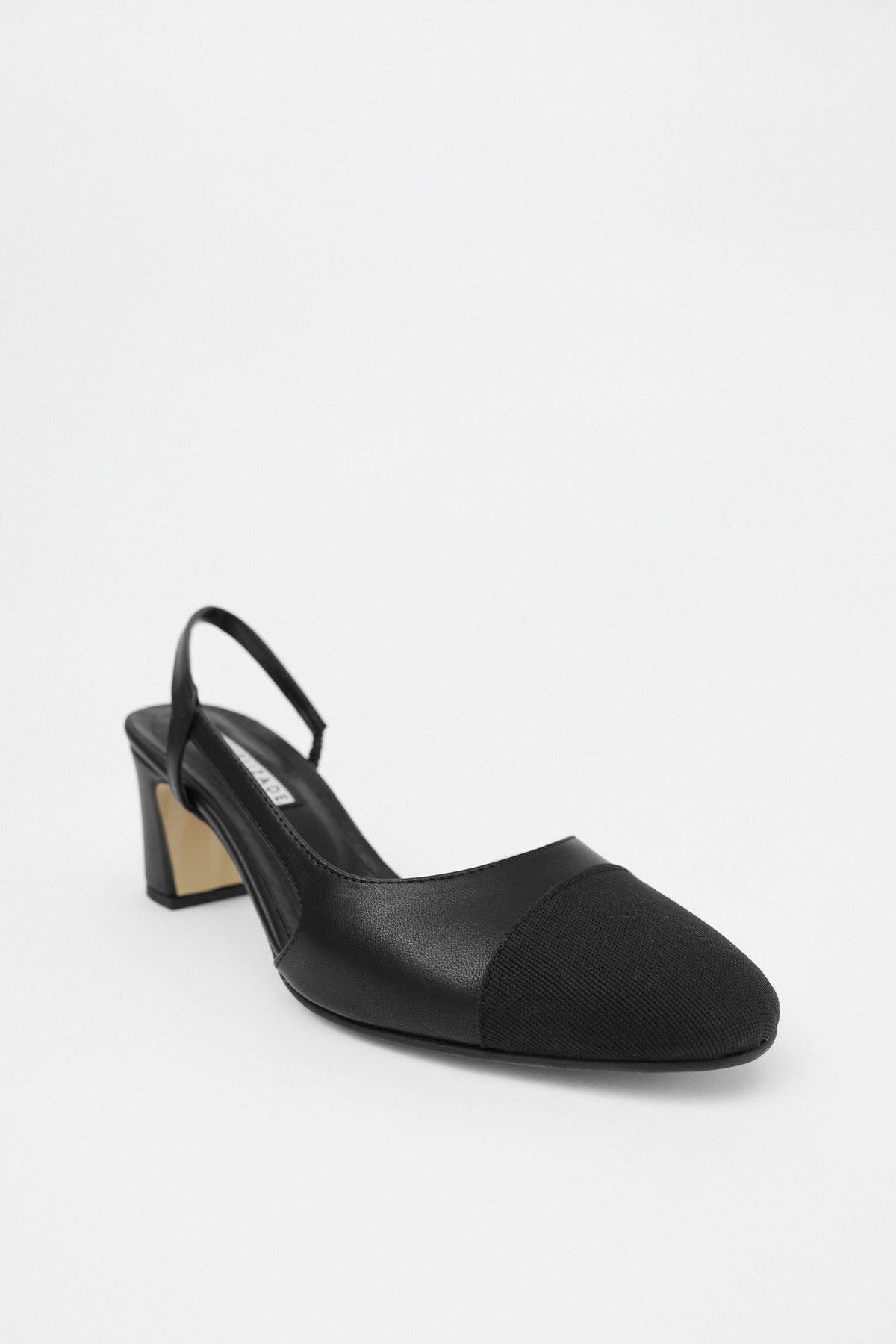 lutvelizade sling back tacco+punta tessuto