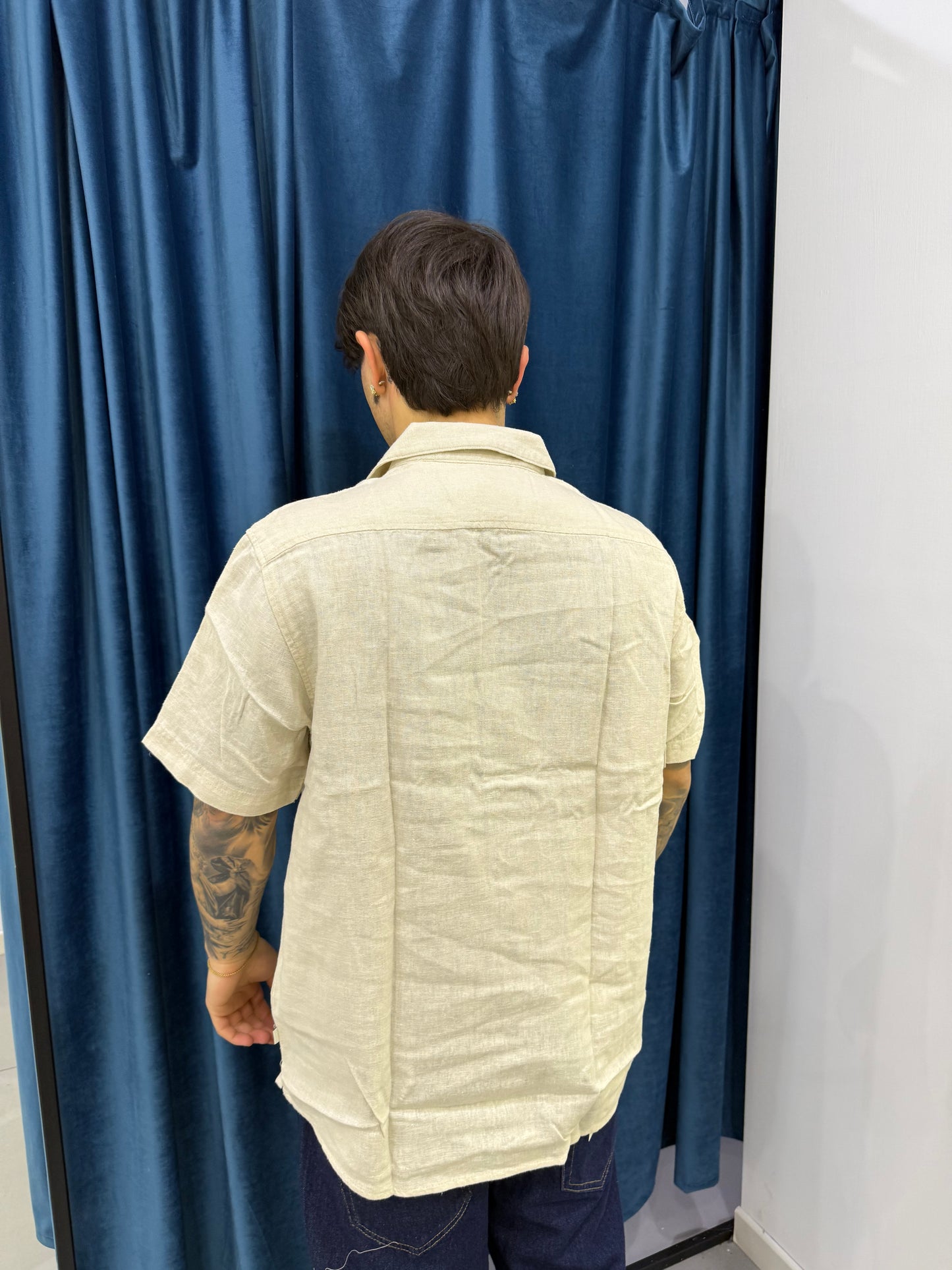 solid camicia lino m/m