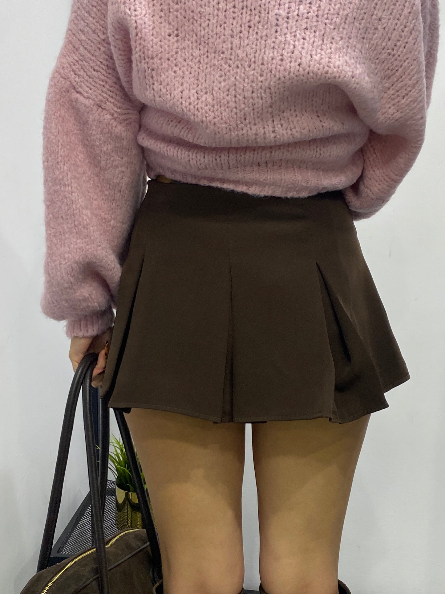 chic mini shorts pieghe