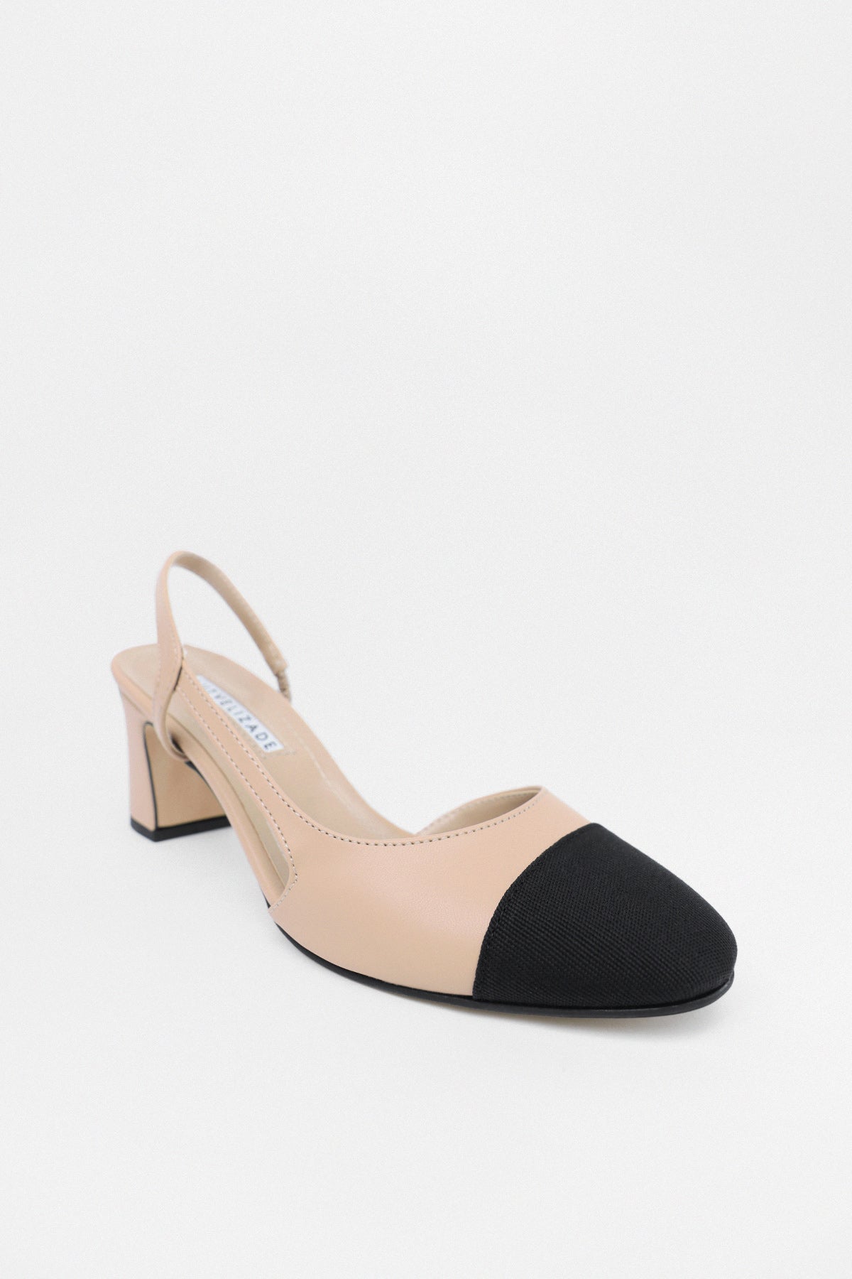 lutvelizade sling back tacco+punta tessuto