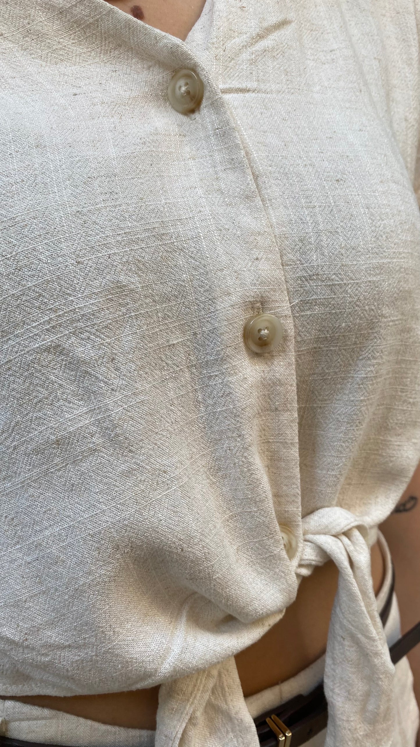 only camicia crop nodo