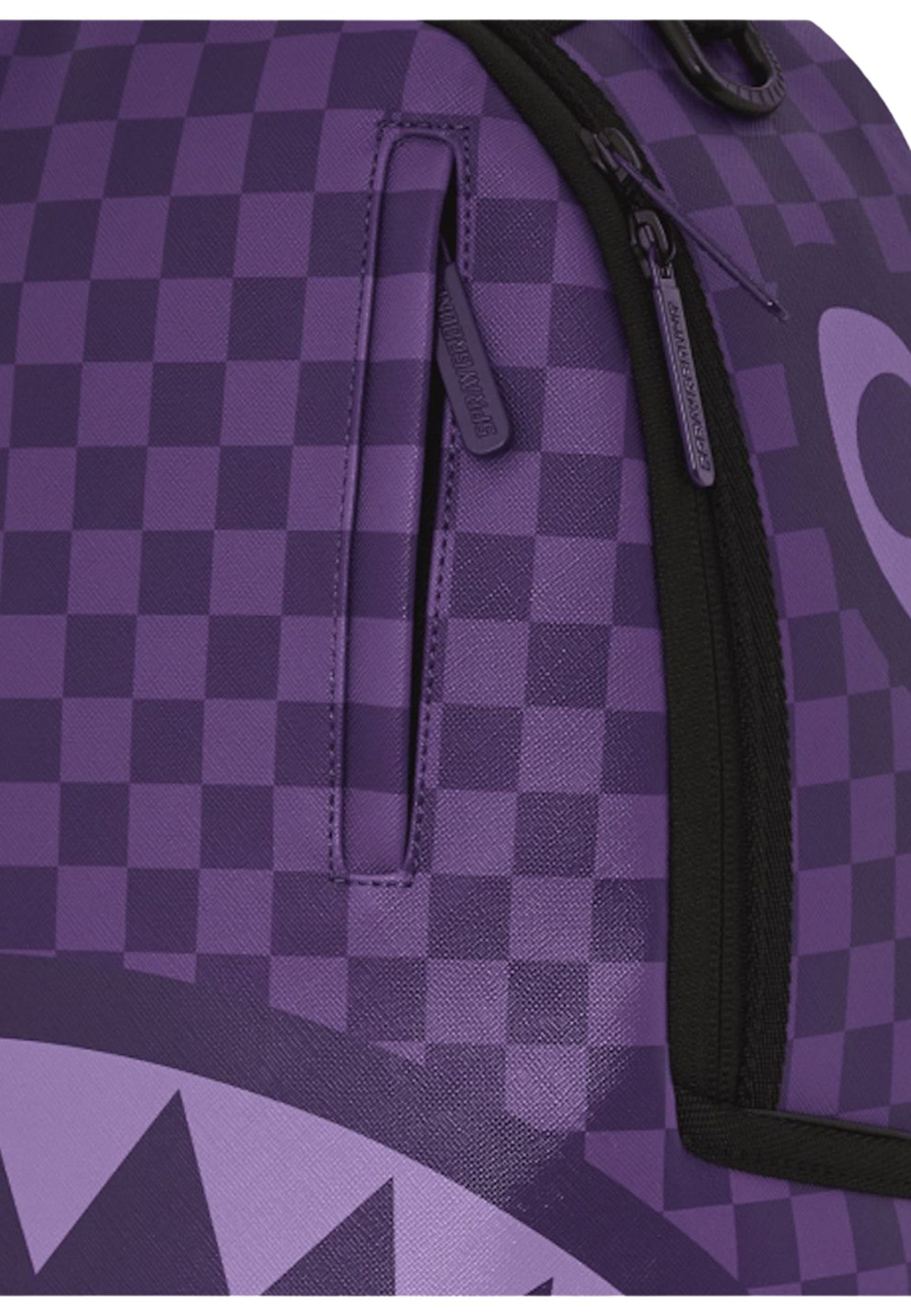 sprayground purple shark in paris backpack
