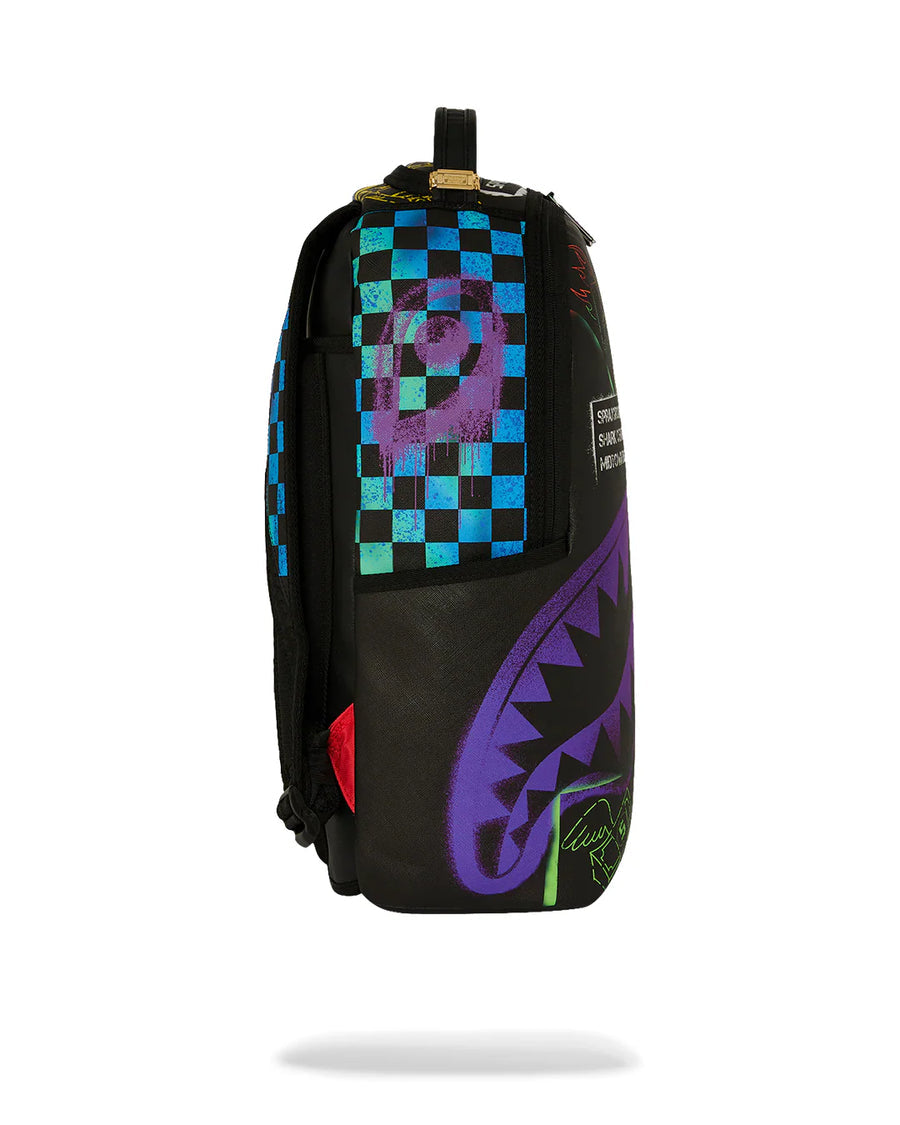 sprayground shark central backpack