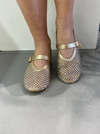 gold ballerina strass