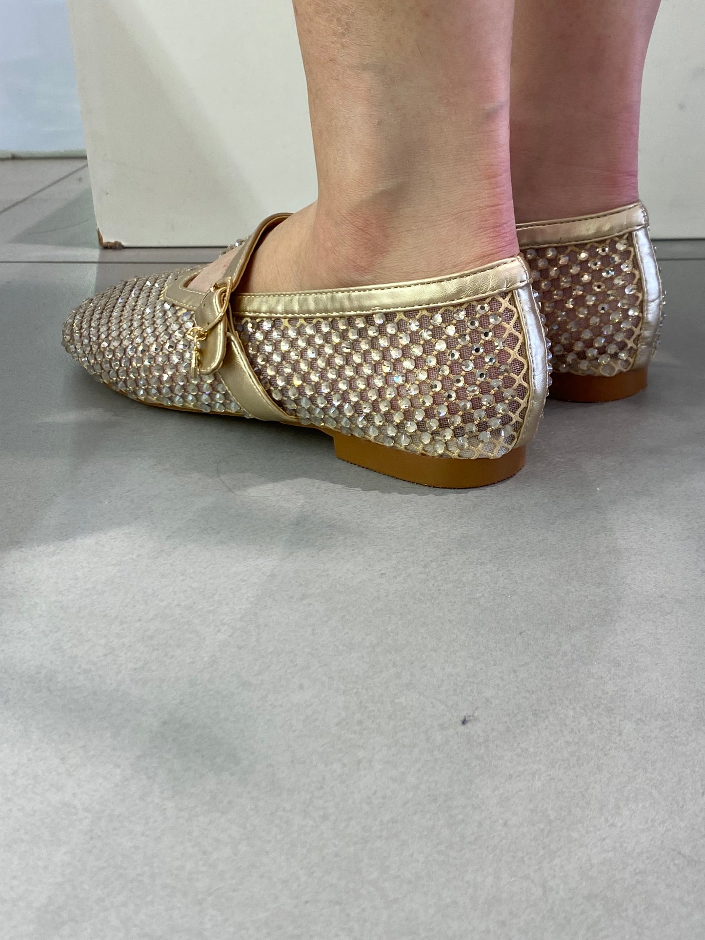 gold ballerina strass