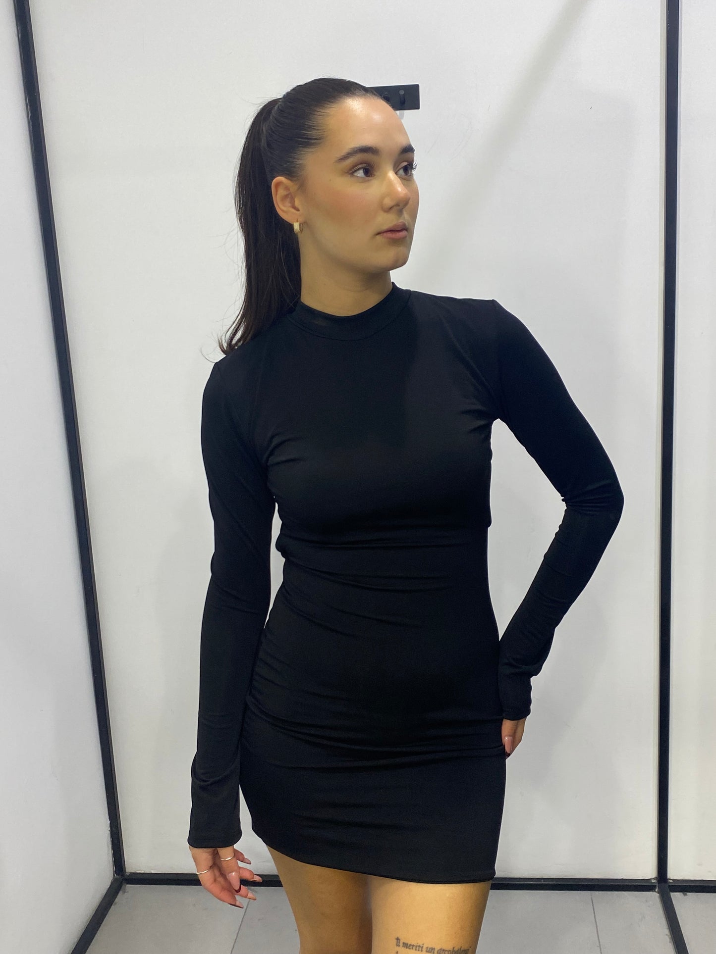 luna mini dress scollo retro