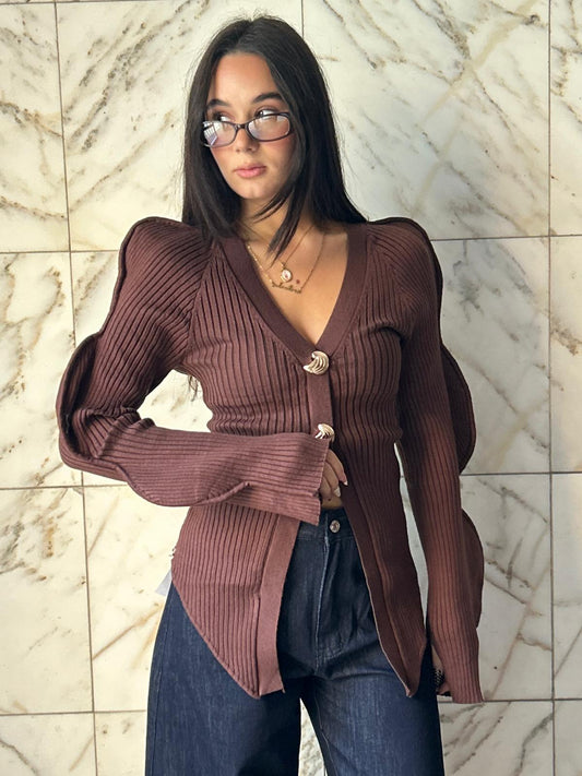 jessy cardigan bottoni oro