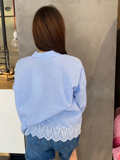 only camicia bordo sangallo